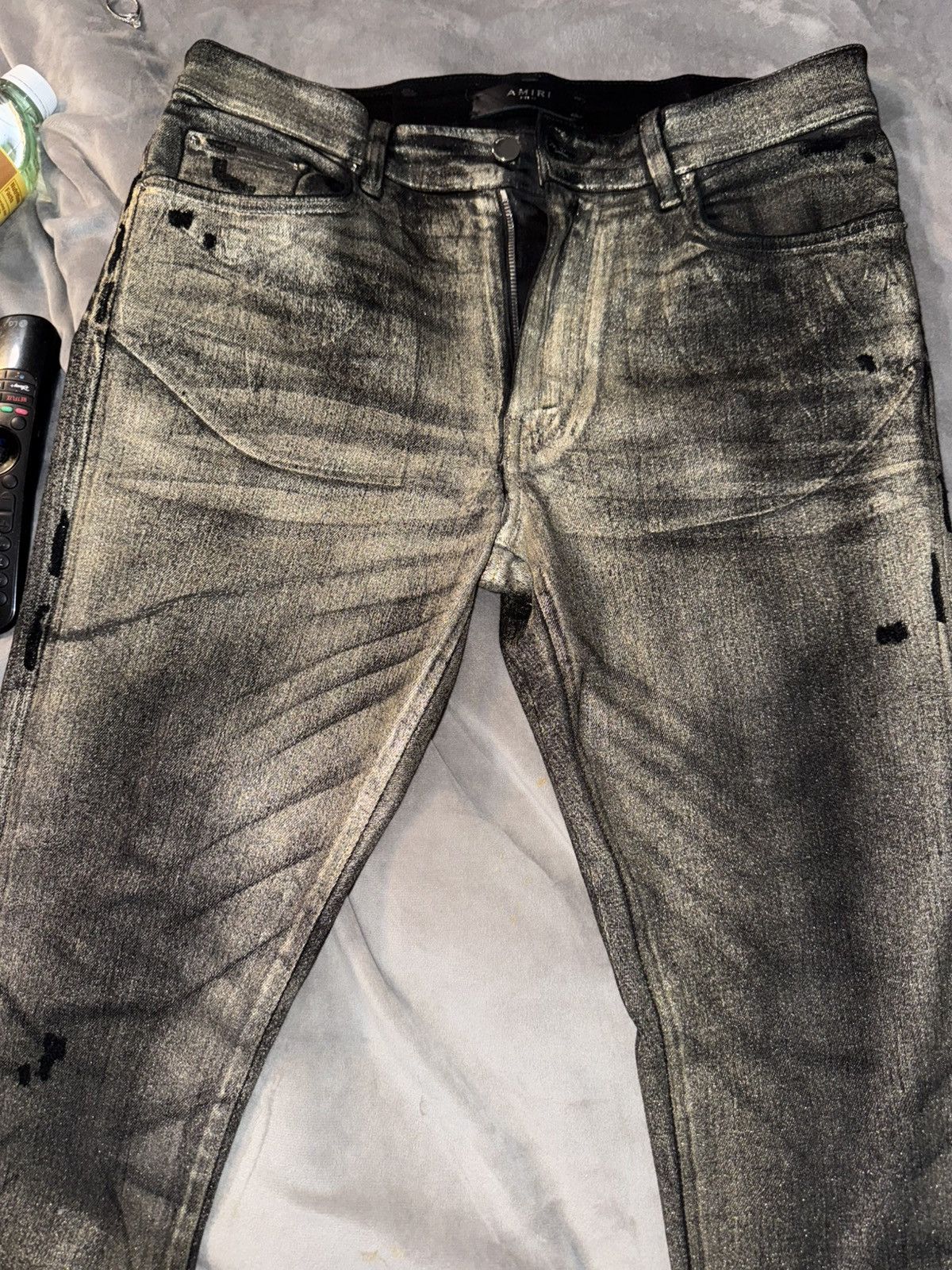 Amiri Gold Amiri Skinny Jeans Size US 32 / EU 48 - 2 Thumbnail