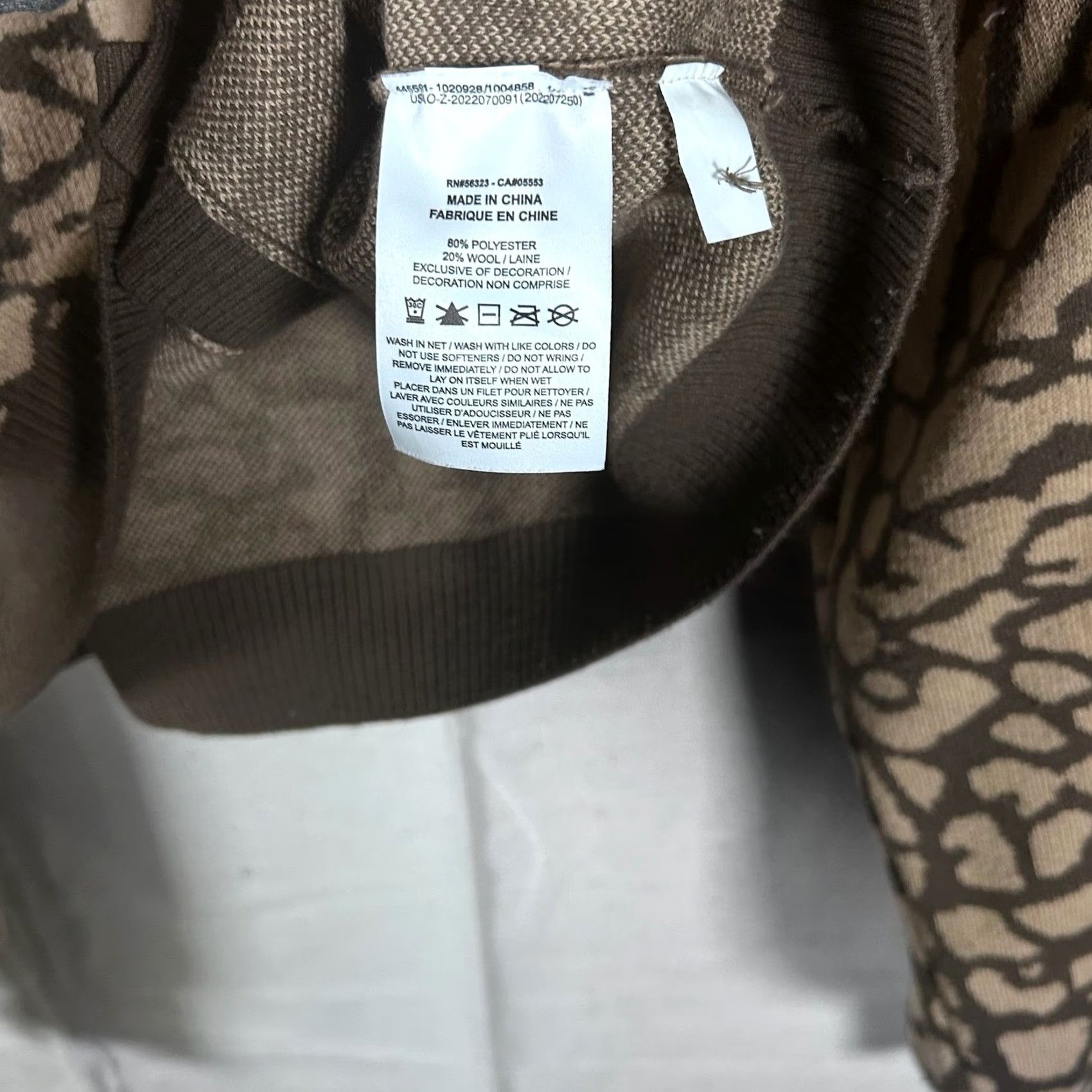 Jordan Brand Jordan Brand Women Cardigan Sweater Brown Elephant Print Loose Fit M Long Sleeve Round Neck Size M / US 6-8 / IT 42-44 - 7 Thumbnail