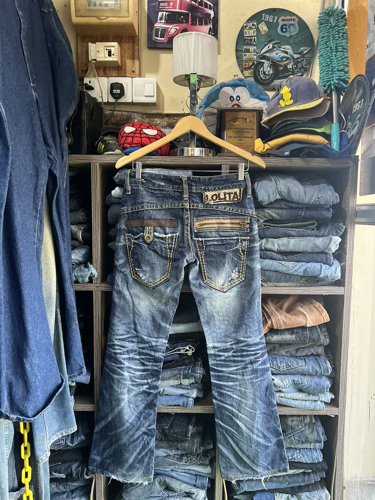 Other 🔥Rare Lolita Jeans Flared Distressed Denim Size 29" - 2 Thumbnail
