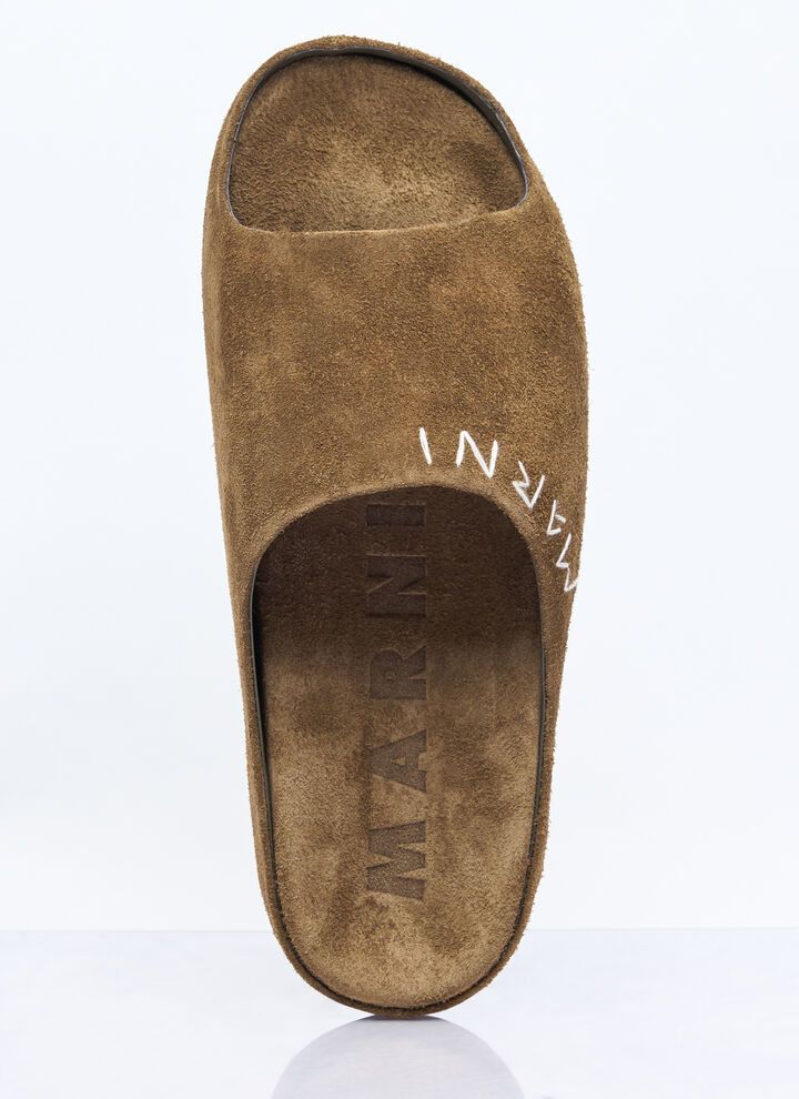 Marni o1w1db11125 Fussbett Slides in Khaki Green Size US 11 / EU 44 - 7 Thumbnail