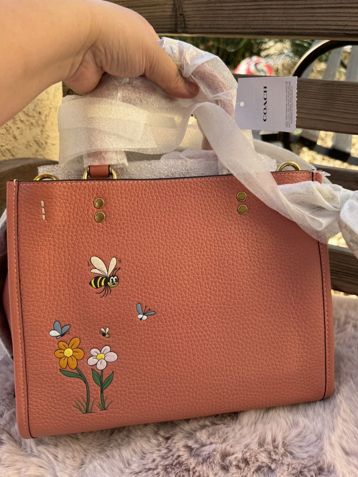 Coach DISNEY X COACH Rogue 25 Leather Mickey Mouse Flower Pink NWT Size ONE SIZE - 14 Thumbnail