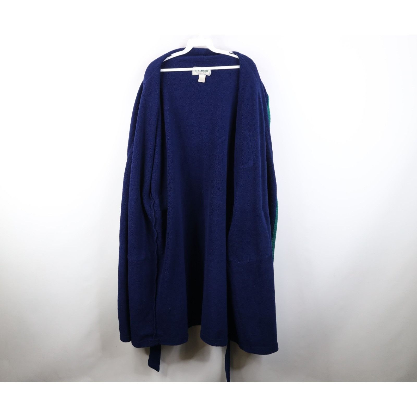 L.L. Bean Vintage 90s LL BeanPiped Trim Belted Fleece Bath Robe Size US M / EU 48-50 / 2 - 12 Thumbnail