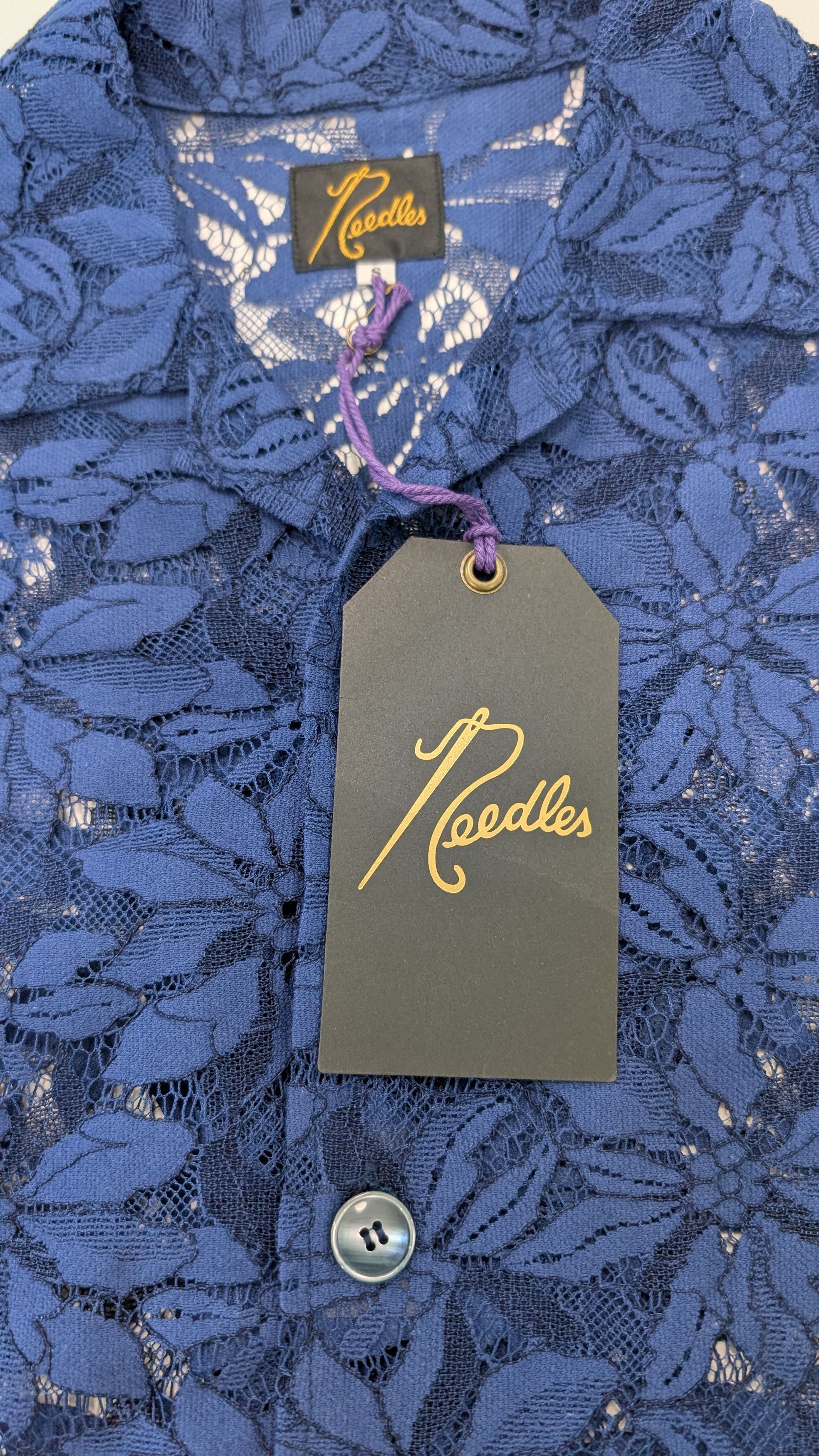 Needles Needles Navy Cabana Shirt – Floral Lace – Size Small Size US S / EU 44-46 / 1 - 6 Thumbnail