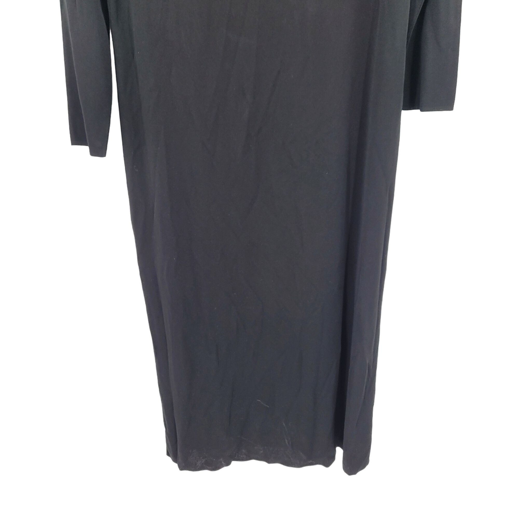 Vintage Vintage 80s Misook Black Knit Maxi Dress Rhinestone Buttons Size XL / US 12-14 / IT 48-50 - 12 Thumbnail