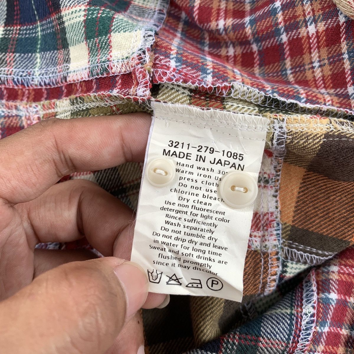 Japanese Brand United Arrows Patchwork Sugar Cane Inspired Flanel Shirt Size US M / EU 48-50 / 2 - 6 Thumbnail