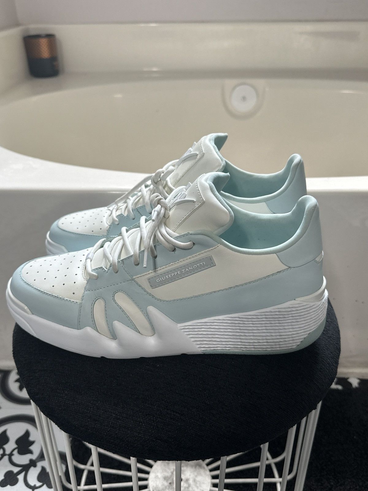 Designer × Giuseppe Zanotti GIUSEPPE ZANOTTI | Sky blue Men's Sneakers Size US 11 / EU 44 - 1 Thumbnail