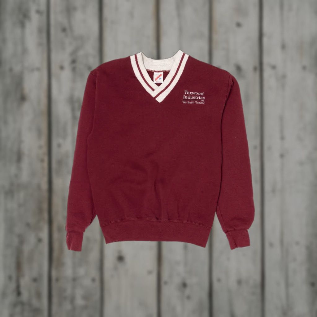 Jerzees Vintage Red Jerzees Sweatshirt We Build Quality 1990s Shirt Adults Medium Red 1990s Mens Size US M / EU 48-50 / 2 - 1 Thumbnail
