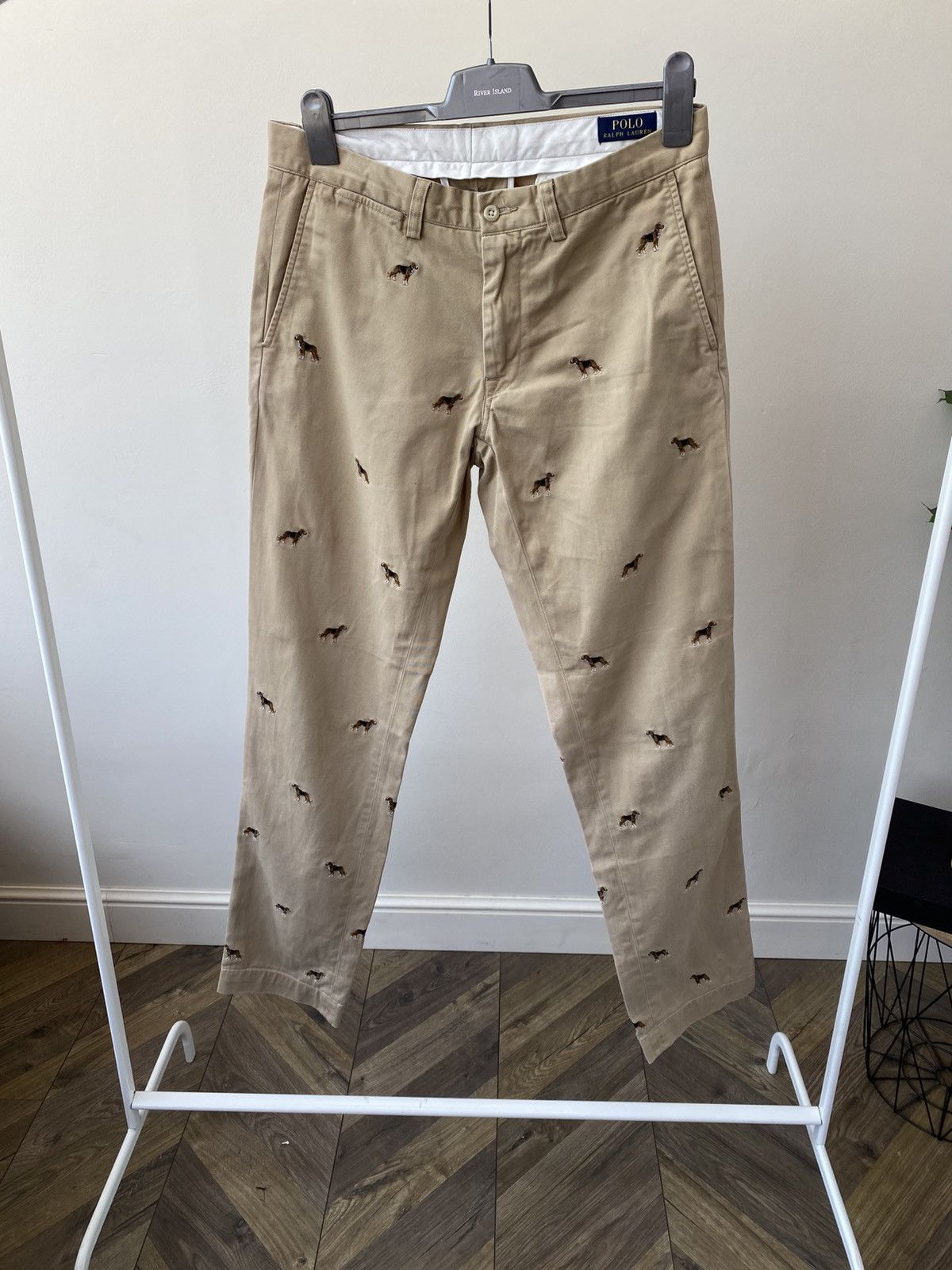 Polo Ralph Lauren Vintage Polo Ralph Lauren Chino Embroidered Dogs Pants Size US 32 / EU 48 - 1 Thumbnail