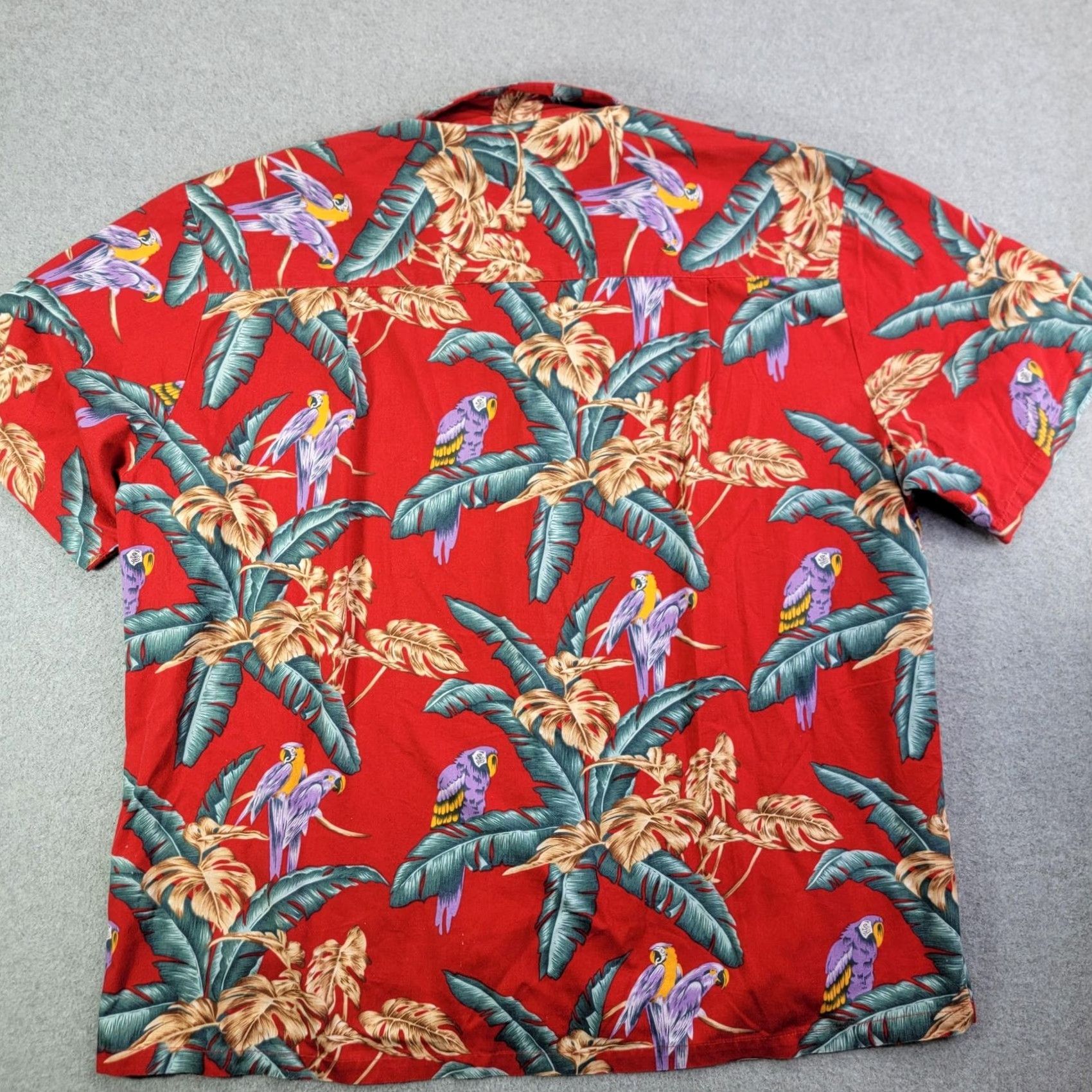 Paradise Found Paradise Found Shirt Mens XL Red Parrot Hawaiian Aloha Short Sleeve Button-Up Shirt Size US XL / EU 56 / 4 - 6 Thumbnail