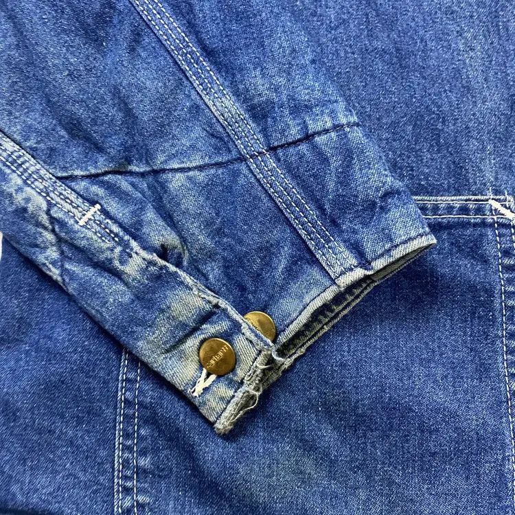 Carhartt Vintage Carhartt linen blanket denim chore jacket Size US L / EU 52-54 / 3 - 7 Thumbnail