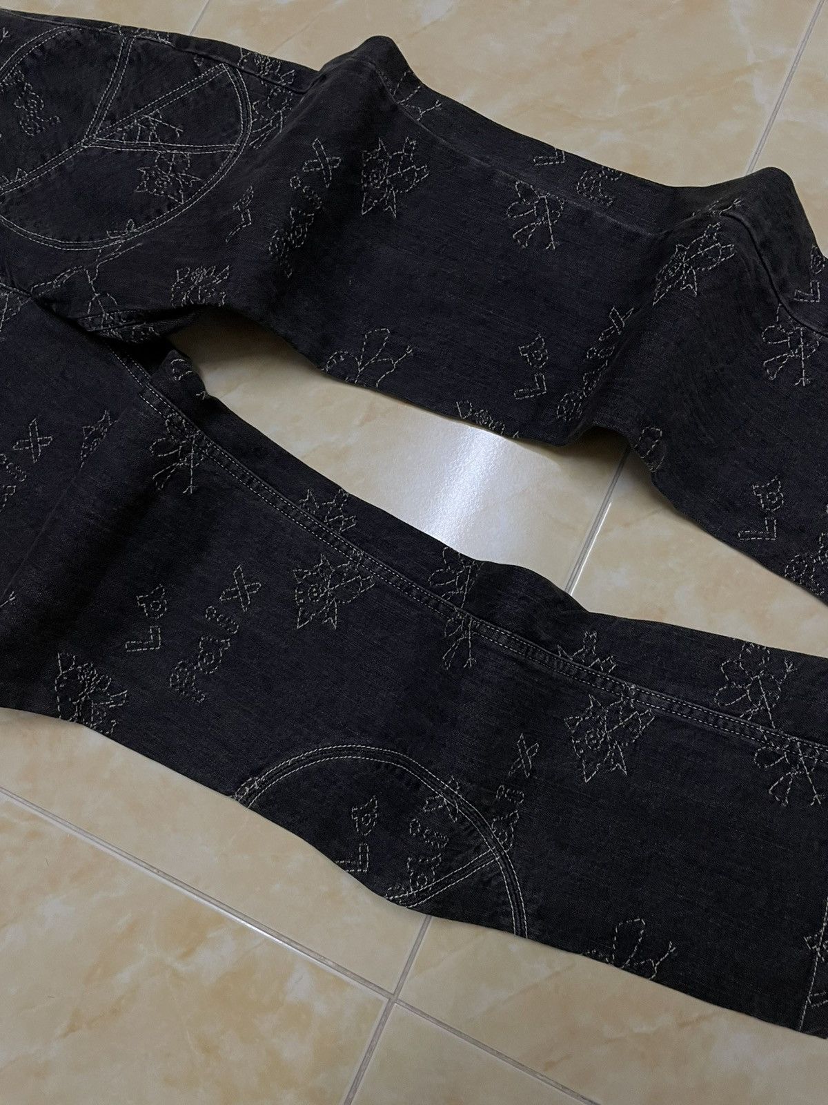 Japanese Brand Vintage 1990s Japan Designer Casse Jeans Patchwork Denim Size US 30 / EU 46 - 17 Thumbnail