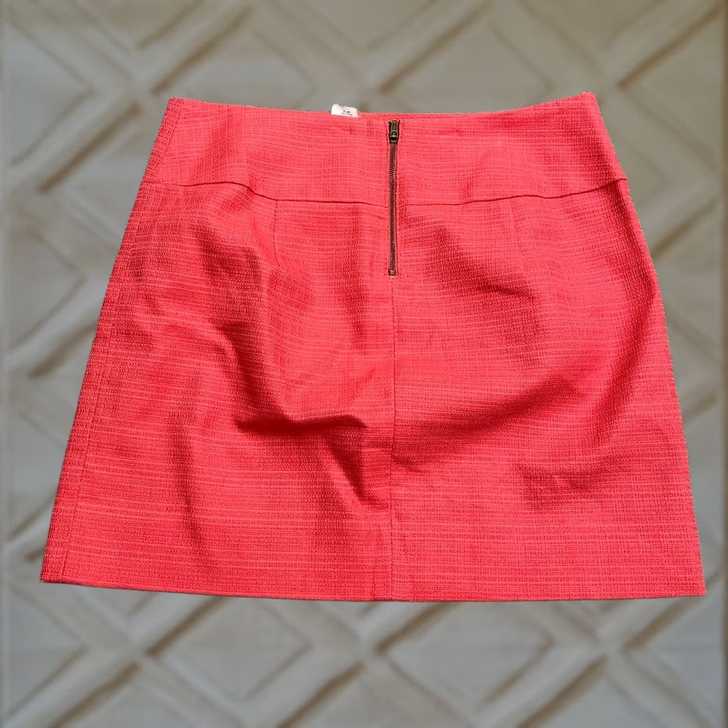 J.Crew J.CREW Tweed Skirt Womens 0 Short Pencil Lined Back Zip Orange Casual Work Vintage: No Size 25" / US 0 / IT 36 - 1 Thumbnail