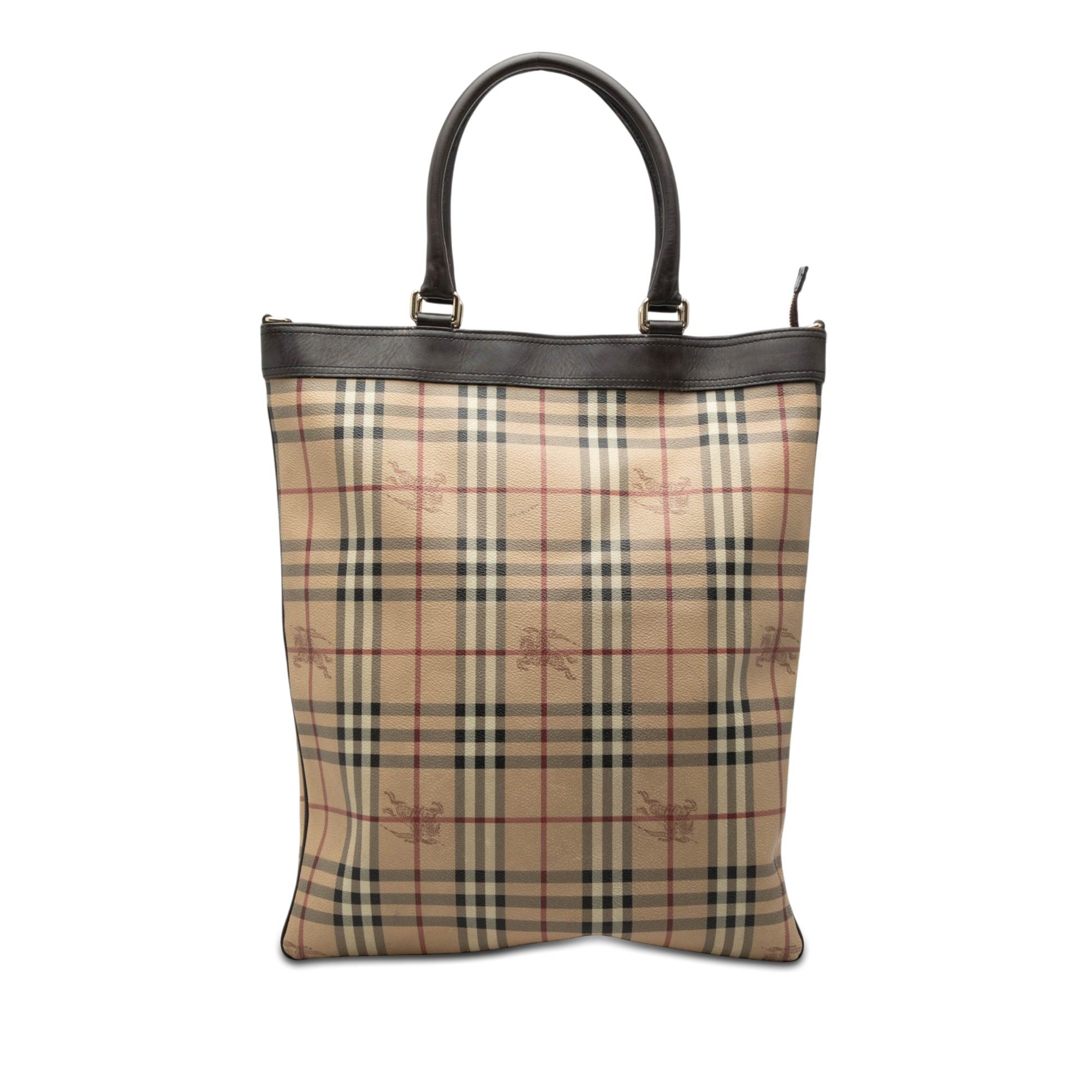 Burberry Haymarket Check Coated Canvas Tote Size ONE SIZE - 1 Thumbnail