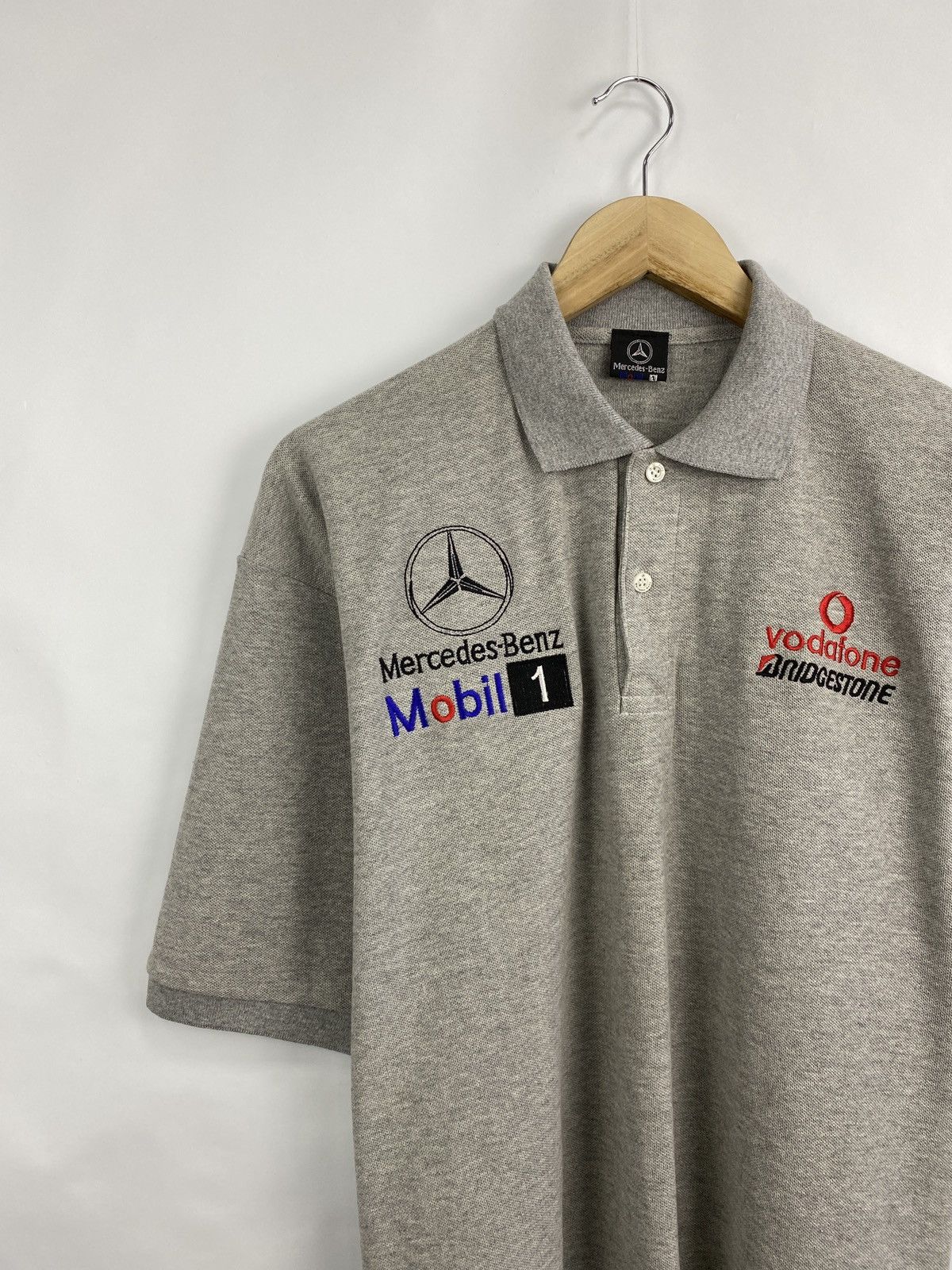 Mercedes-Benz 🇩🇪 Vintage 90s Mercedes Benz Mobil 1 West Racing Vodafone Size US XL / EU 56 / 4 - 2 Thumbnail
