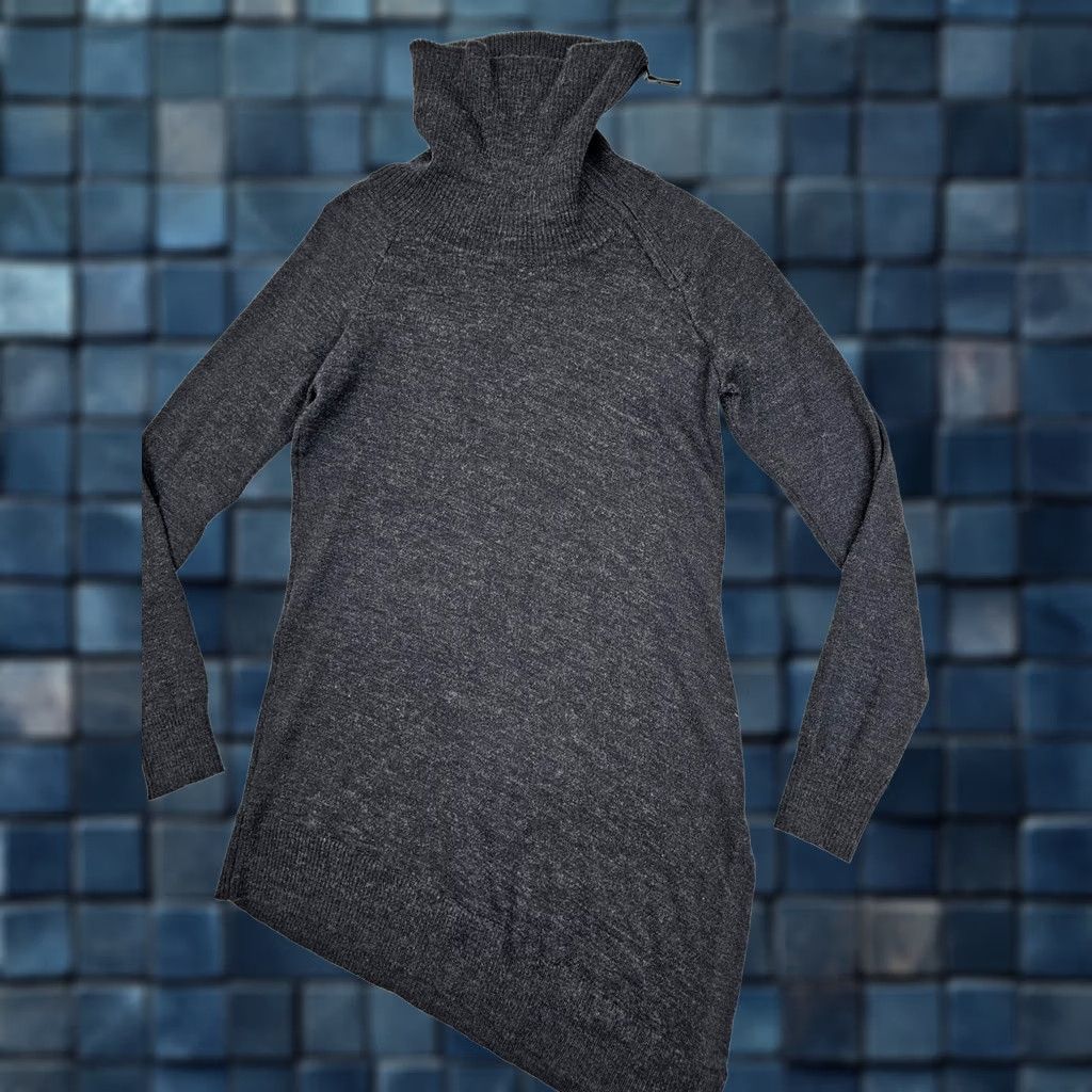 Smartwool SMARTWOOL Merino Wool Blend Asymmetric Zip Turtleneck Sweater Women XS Gray Size XS / US 0-2 / IT 36-38 - 1 Thumbnail