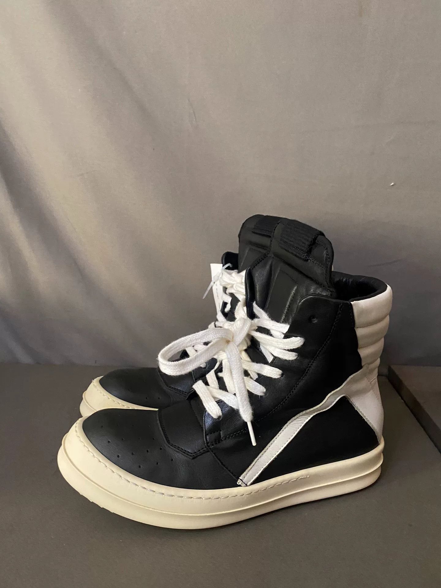 Rick Owens rick owens black leather high-top sneakers Size US 6.5 / EU 39-40 - 1 Thumbnail