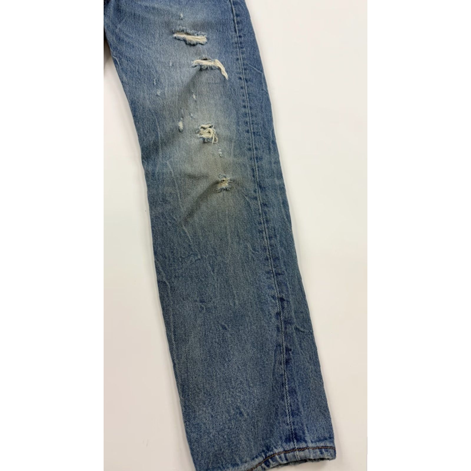 Levi's Levi’s Jeans Women 28 Blue Denim Straight Leg Button Fly Distressed 5-Pocket Regular Fit Cotton Jeans Size 28" / US 6 / IT 42 - 2 Thumbnail