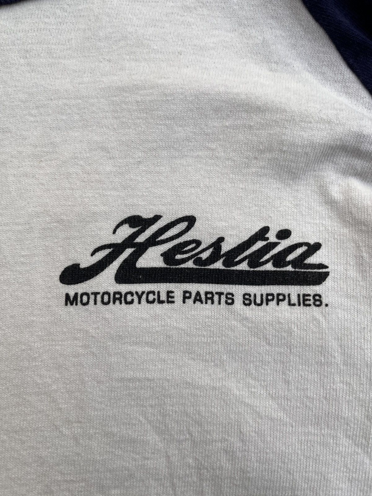 BARNS OUTFITTERS × Japanese Brand VINTAGE BARNS OUTFITTERS HESTIA MOTORCYCLE REGLAN TEE Size US M / EU 48-50 / 2 - 8 Thumbnail