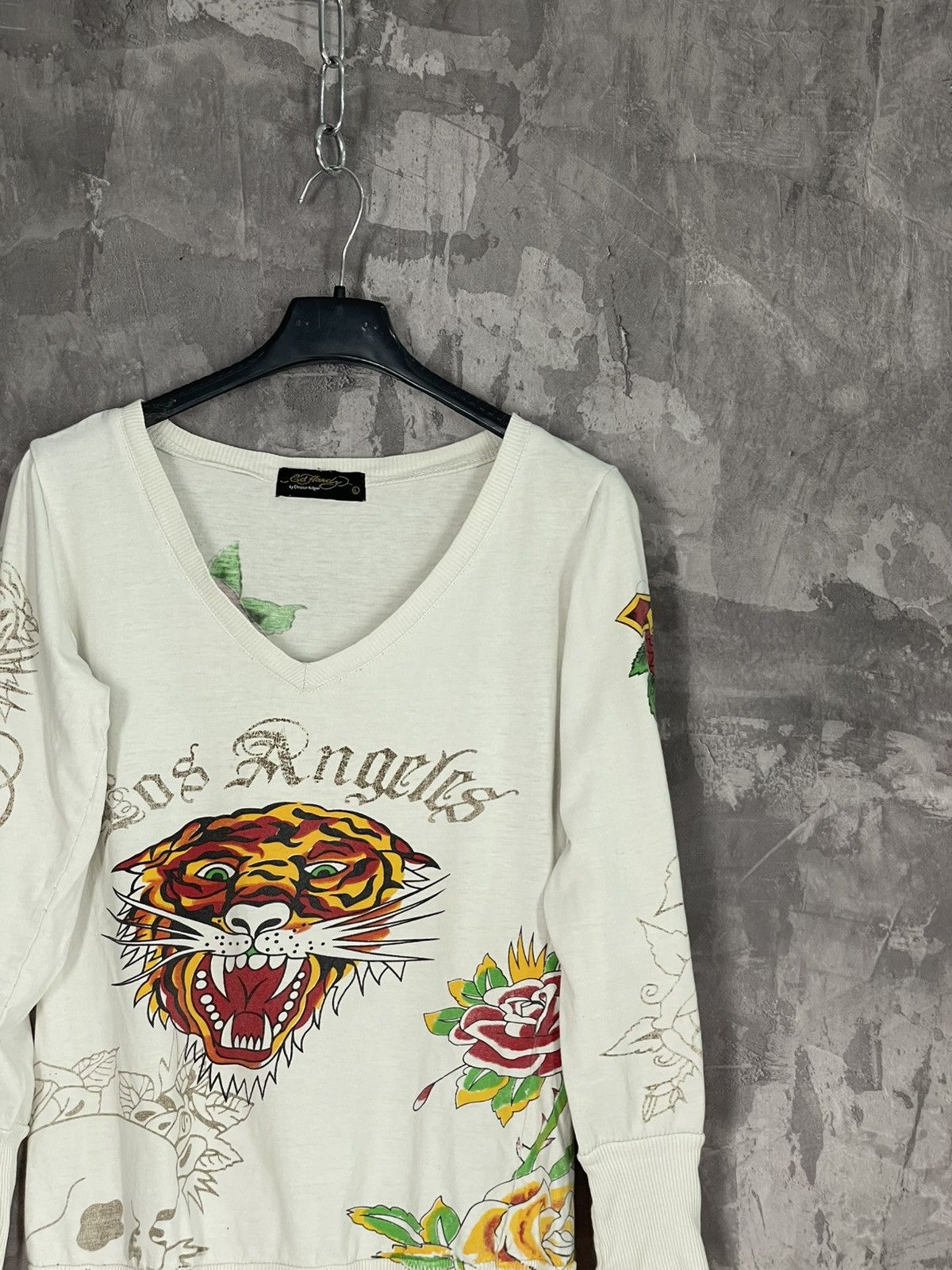 Christian Audigier × Ed Hardy Ed Hardy by Christian Audigier Long Sleeve Y2K Distressed Size L / US 10 / IT 46 - 4 Thumbnail