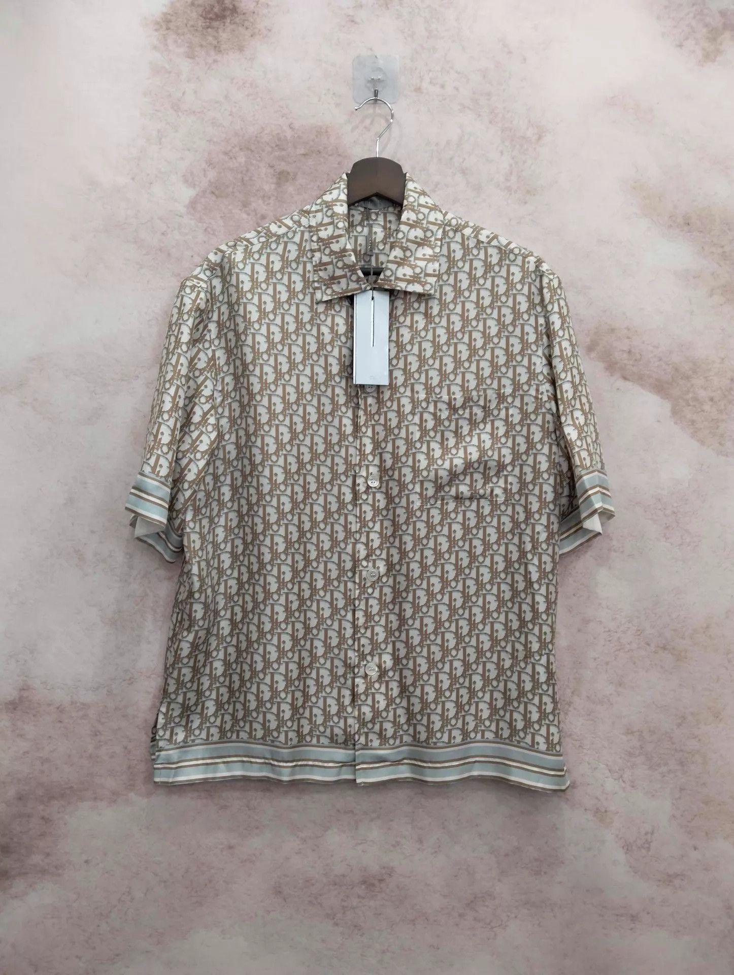 Dior DIOR Logo Print Short Sleeve Shirt 39 Size US M / EU 48-50 / 2 - 1 Thumbnail