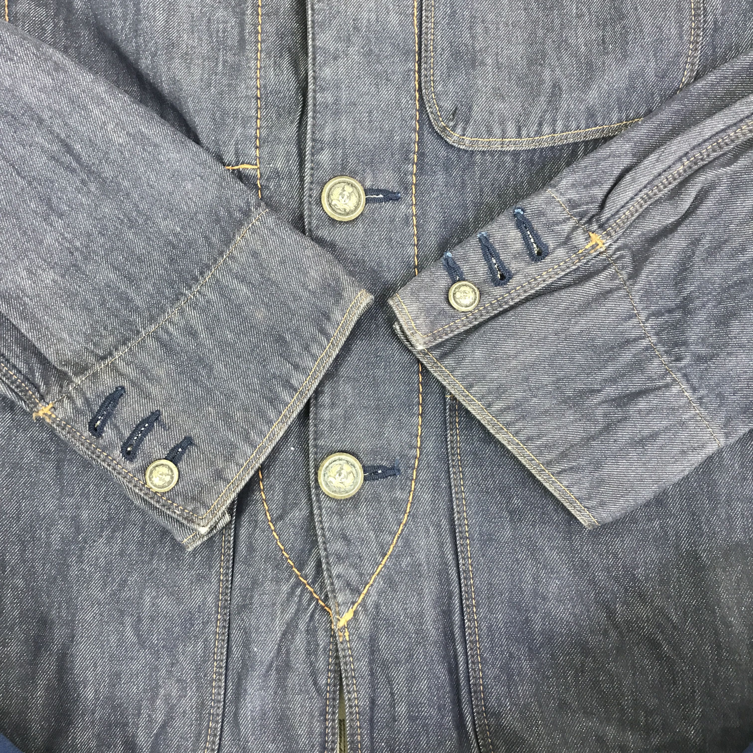 Japanese Brand RED EAR DENIM BLAZER COAT JACKET Size US L / EU 52-54 / 3 - 7 Thumbnail