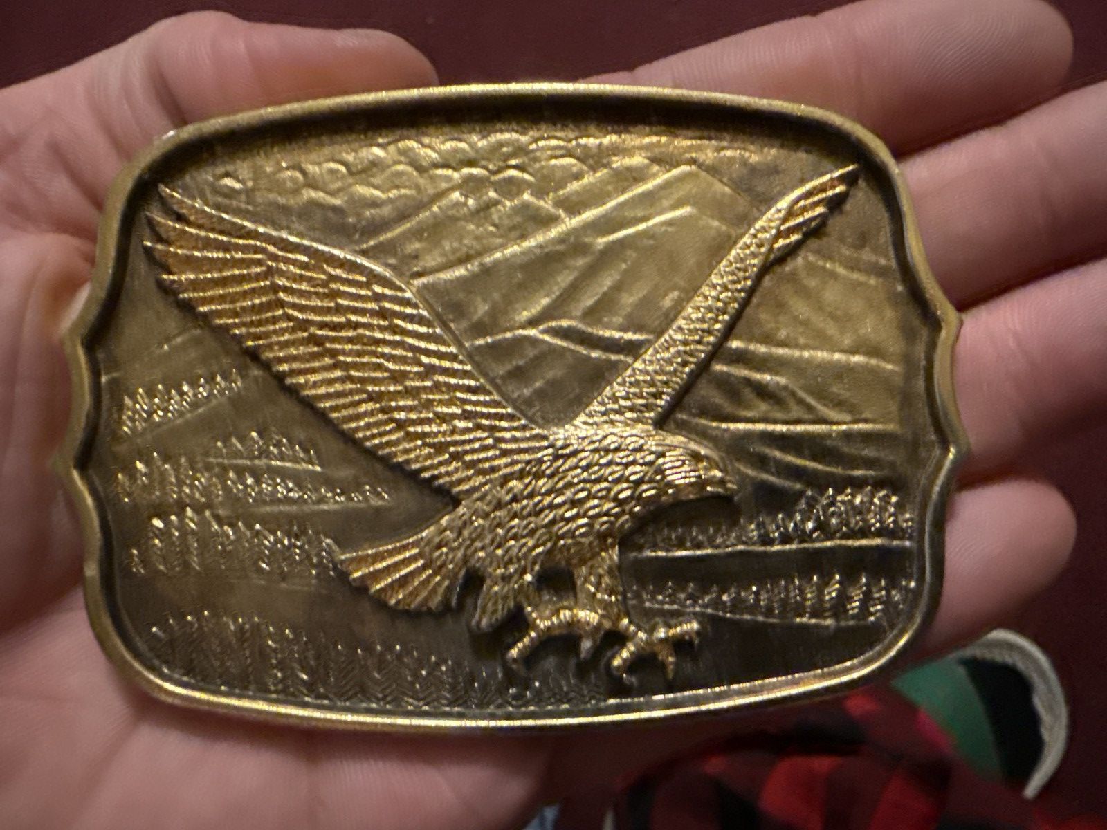Vintage Gold eagle belt buckle made in hong kong 70s Size ONE SIZE - 1 Thumbnail