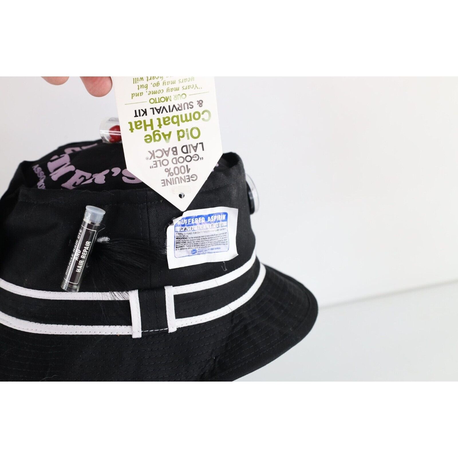 Vintage Deadstock Vintage 80s Laid Back Old Timer Old Age Combat Hat Size ONE SIZE - 4 Thumbnail