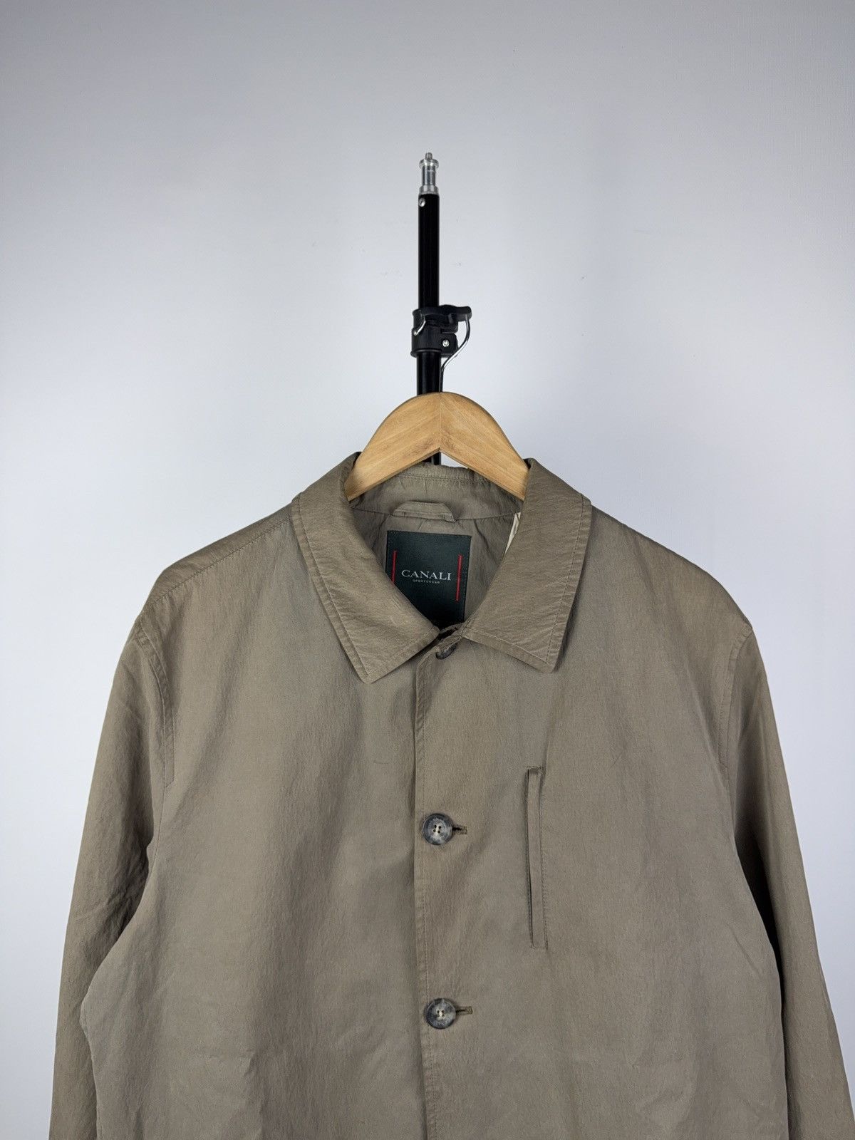Canali × Designer Vintage 00s Canali Rain & Wind tech Jacket Faded Brown Size US L / EU 52-54 / 3 - 2 Thumbnail