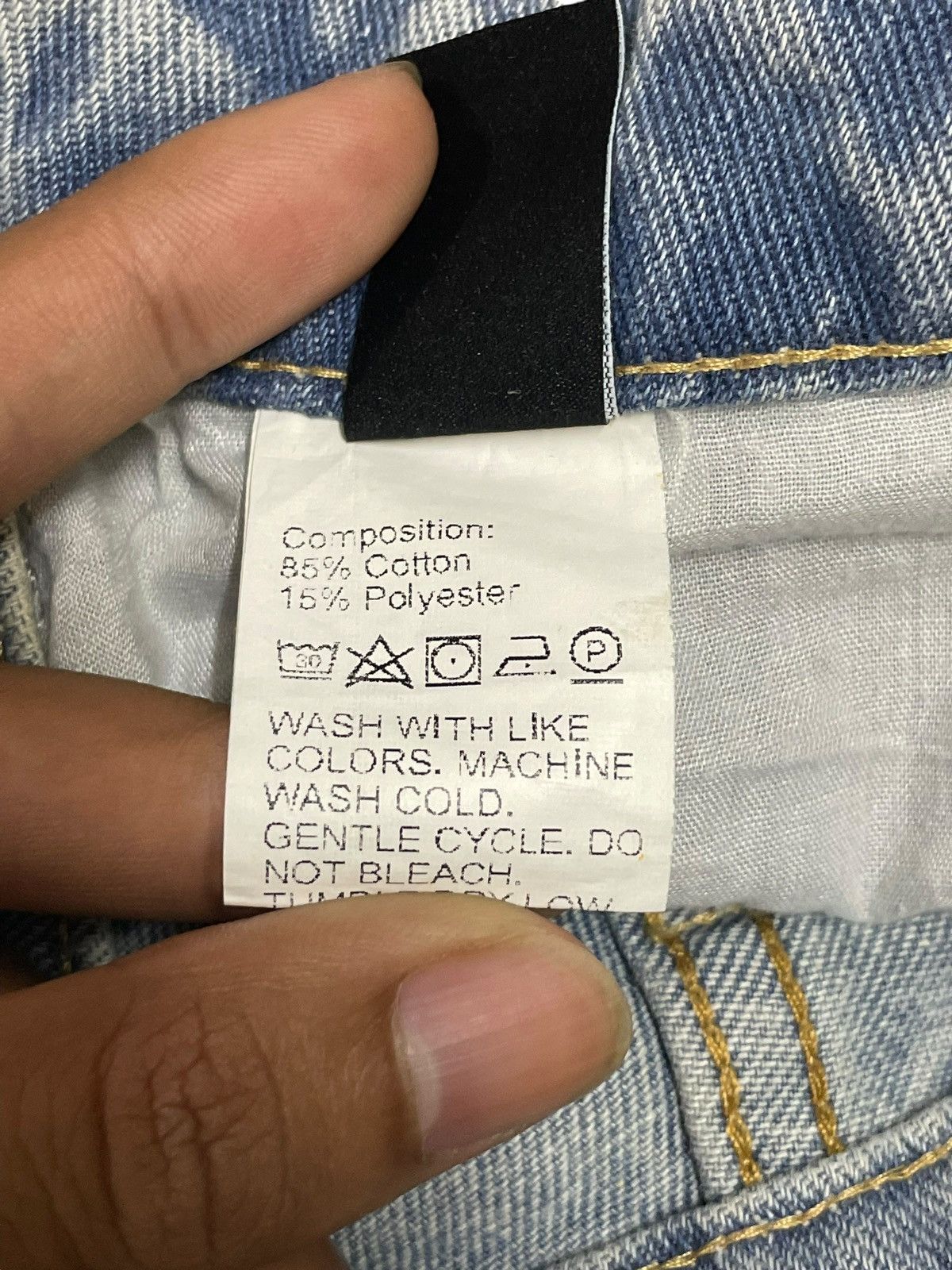 Japanese Brand Vintage Japanese Denim Lace Patchwork Baggy Wide Leg Jeans Size 31" - 12 Thumbnail