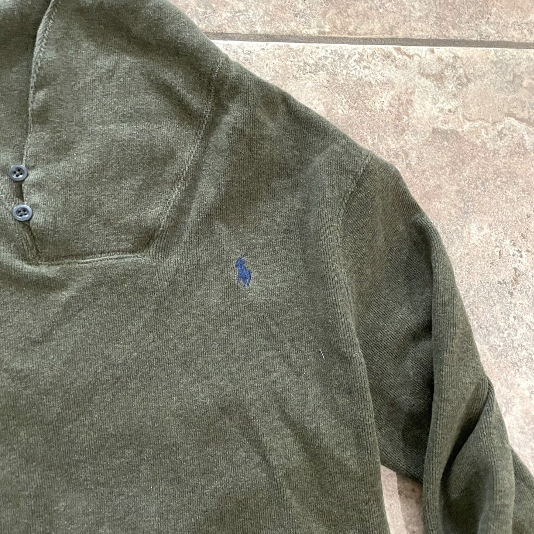 Polo Ralph Lauren VINTAGE Polo Ralph Lauren Sweatshirt Men Size M Army Green Pullover Size US M / EU 48-50 / 2 - 2 Thumbnail