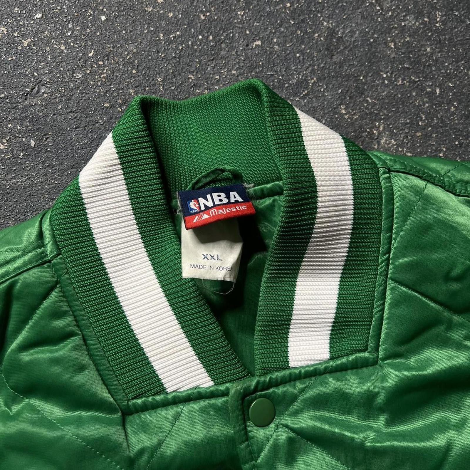 NBA Vintage Boston Celtics Green Quilted Jacket Size US XXL / EU 58 / 5 - 2 Thumbnail