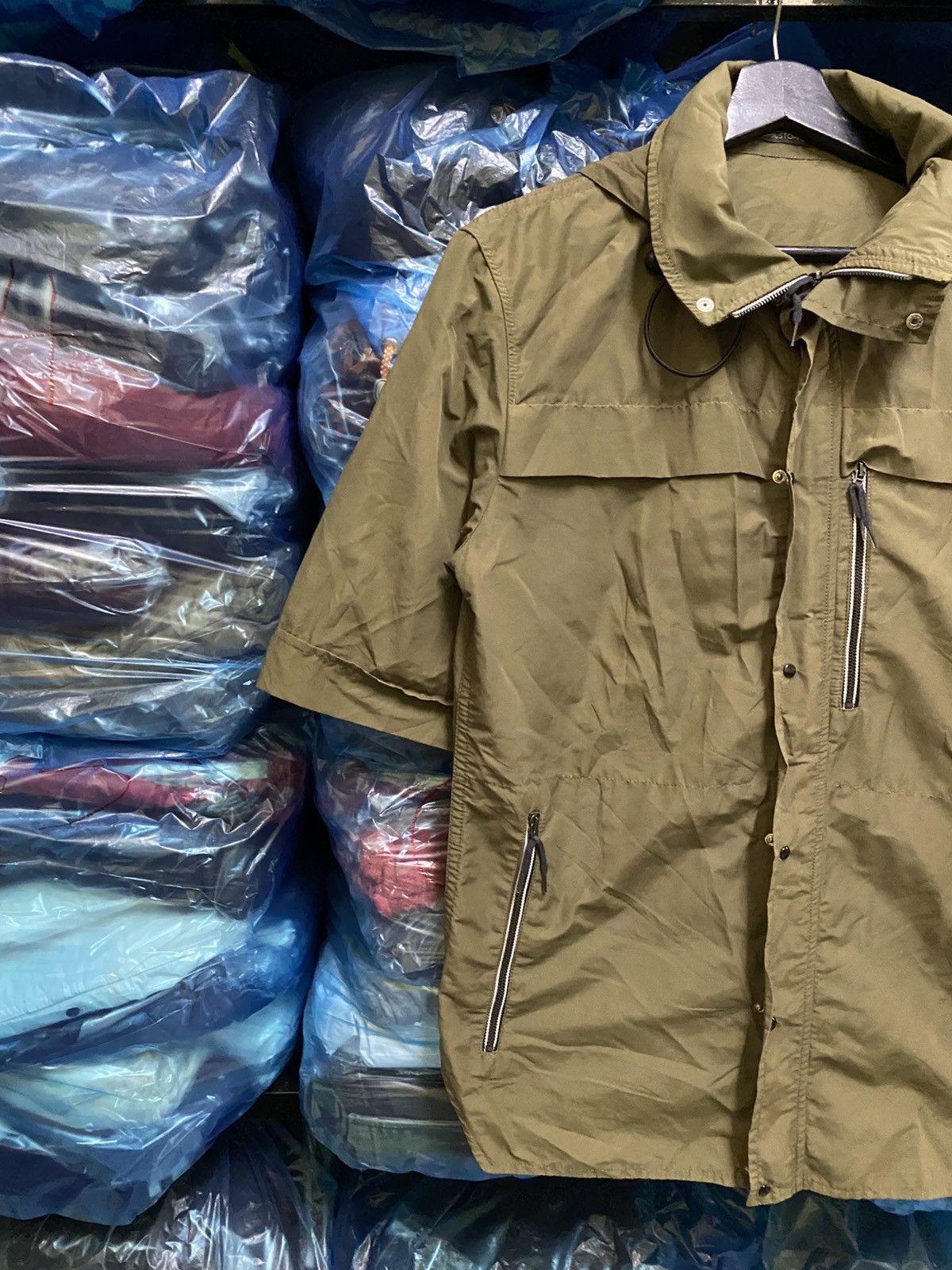 Christophe Lemaire Christophe Lemaire Olive Green Technical Short Sleeve Jacket Size US M / EU 48-50 / 2 - 7 Thumbnail