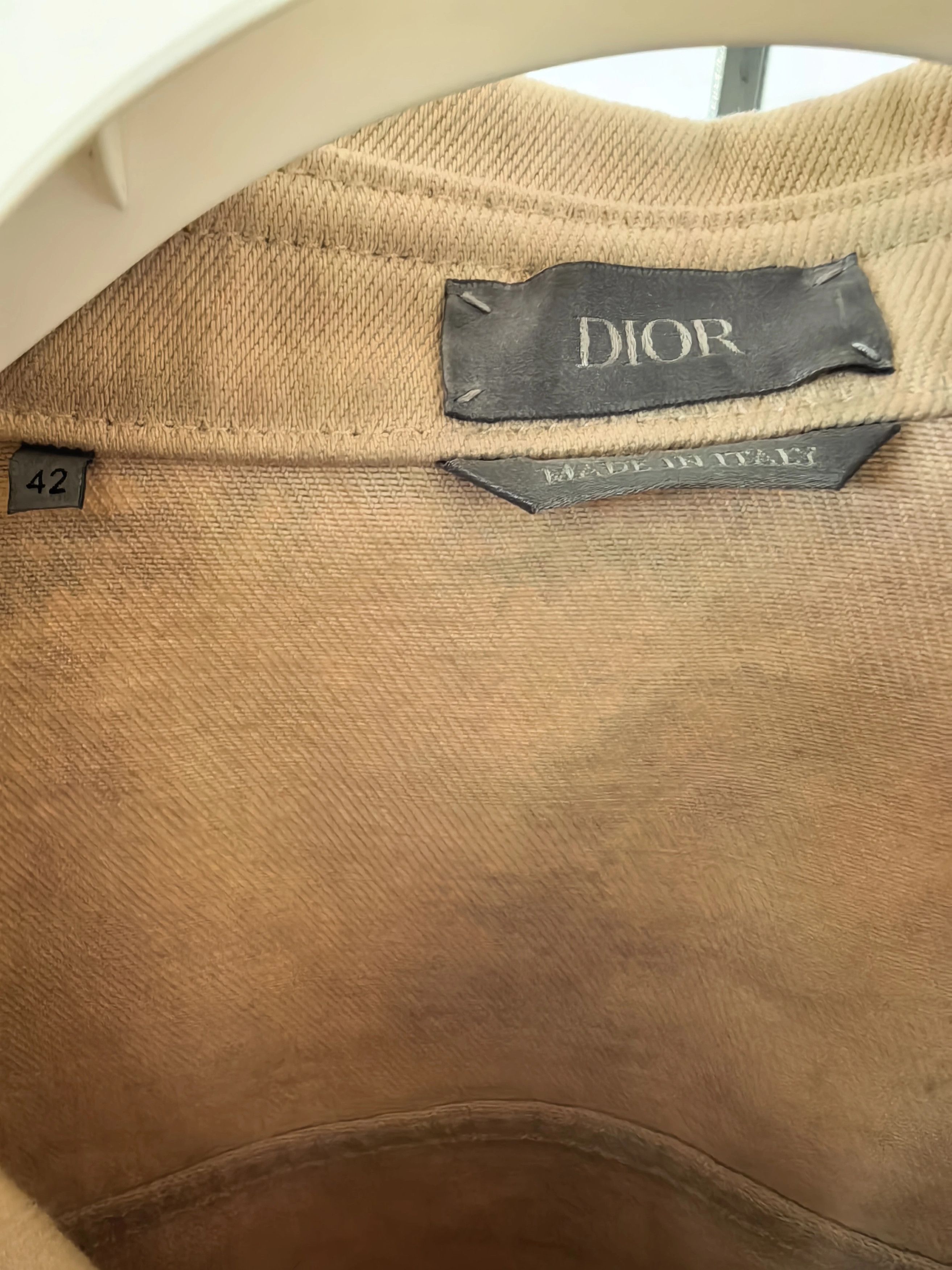 Dior FW23 Distressed Lapel Denim Shirt Jacket 42 Jay Chou