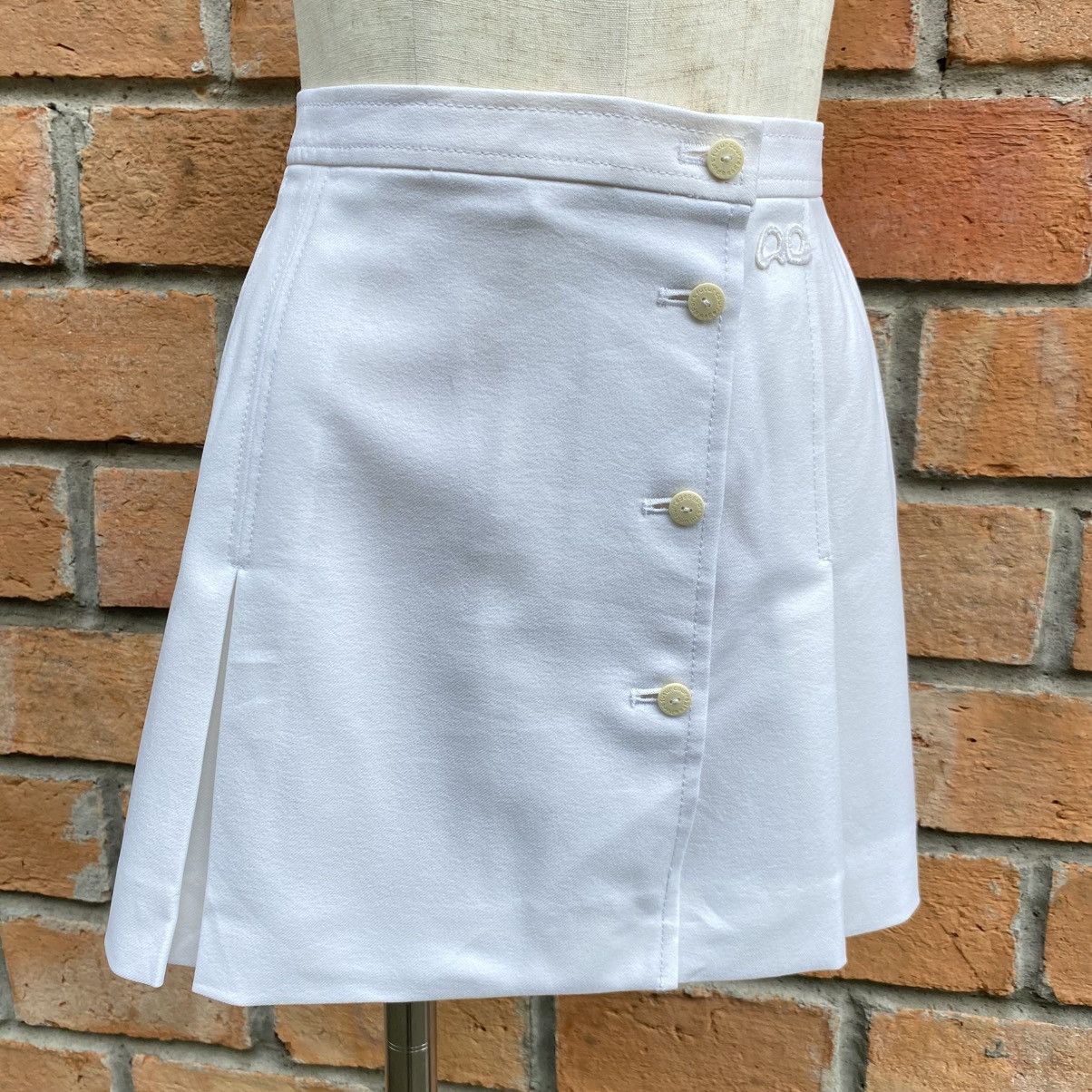 Courreges Courreges White Button-Front Mini Skirt Size 23" - 13 Thumbnail