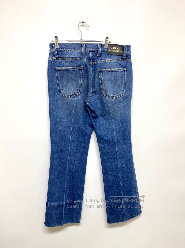 Gucci Gucci Label washed denim flared trousers Size 42" / US 20 - 2 Thumbnail