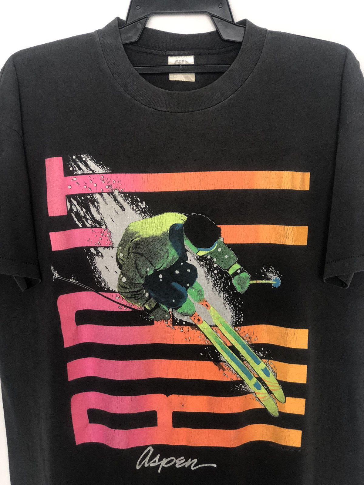 Vintage Vintage 90s SKI Aspen Habitat Tee Size US L / EU 52-54 / 3 - 1 Thumbnail