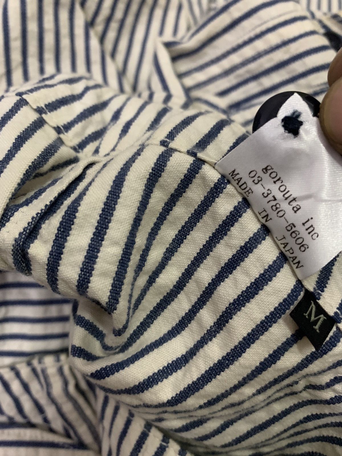 Japanese Brand × Vintage Vintage Japanese Gorouta Hickory Baggy Stripe Pant Size US 32 / EU 48 - 9 Thumbnail