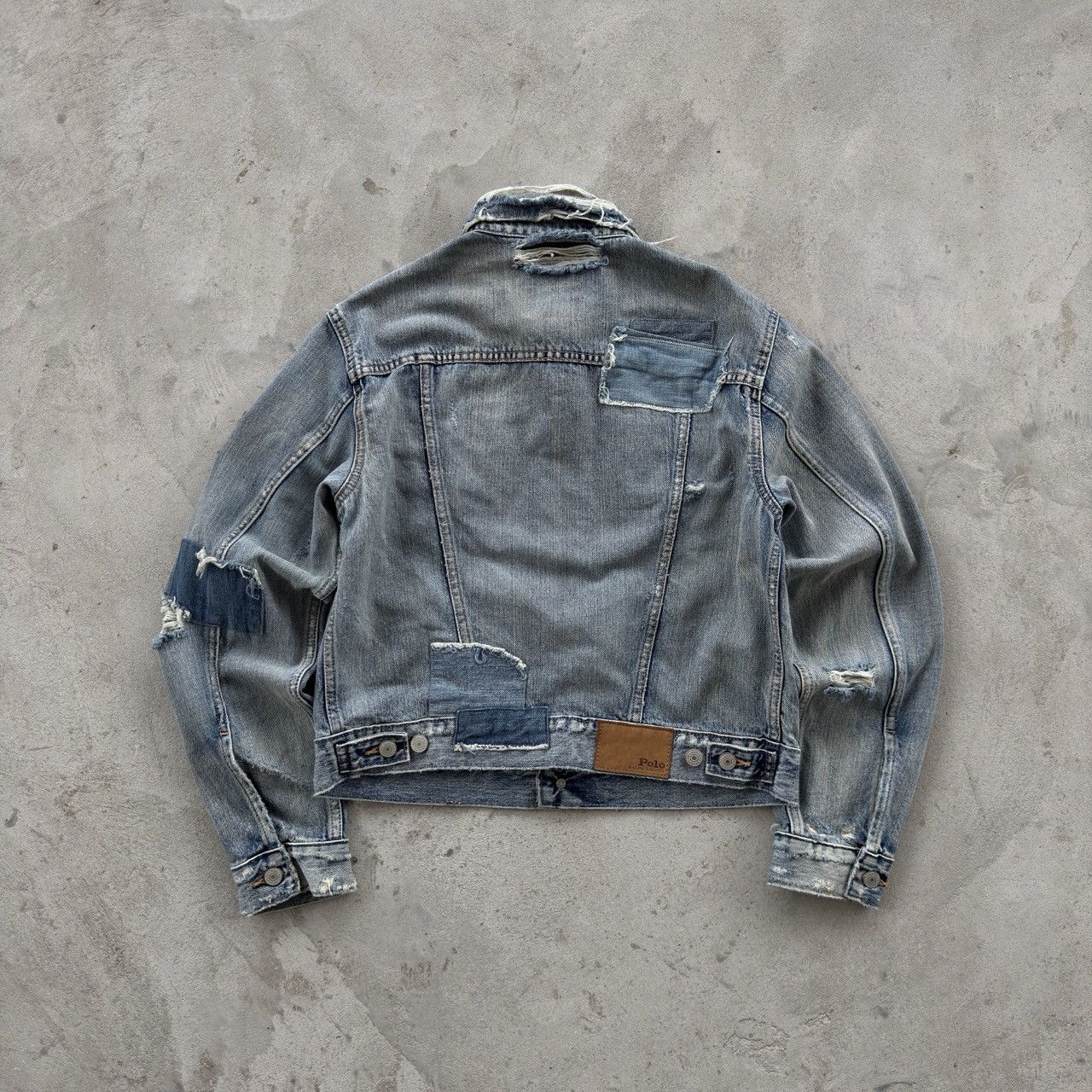 Polo Ralph Lauren Vintage Polo Ralph Lauren Distressed Denim Tracker Jacket Size M / US 6-8 / IT 42-44 - 2 Thumbnail