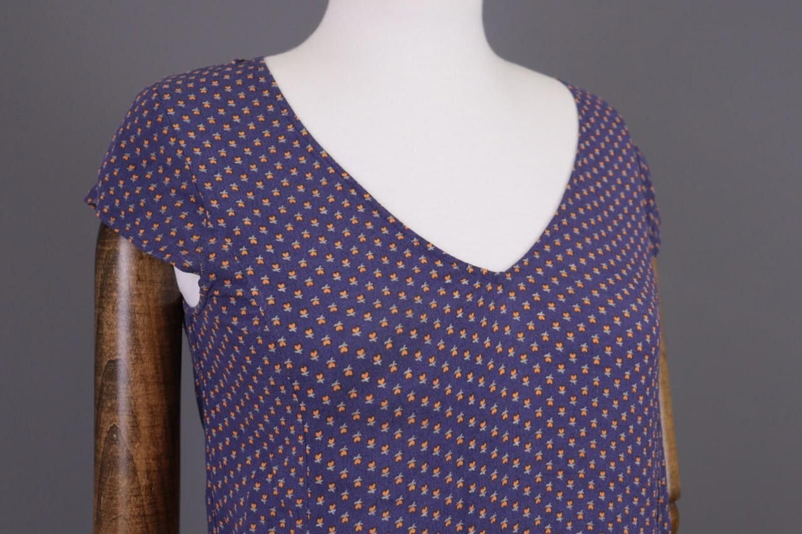 Wilkes Bashford Ladies BA&SH Purple Floral Lagenlook Mini Dress Sz 0 Size XS / US 0-2 / IT 36-38 - 6 Thumbnail