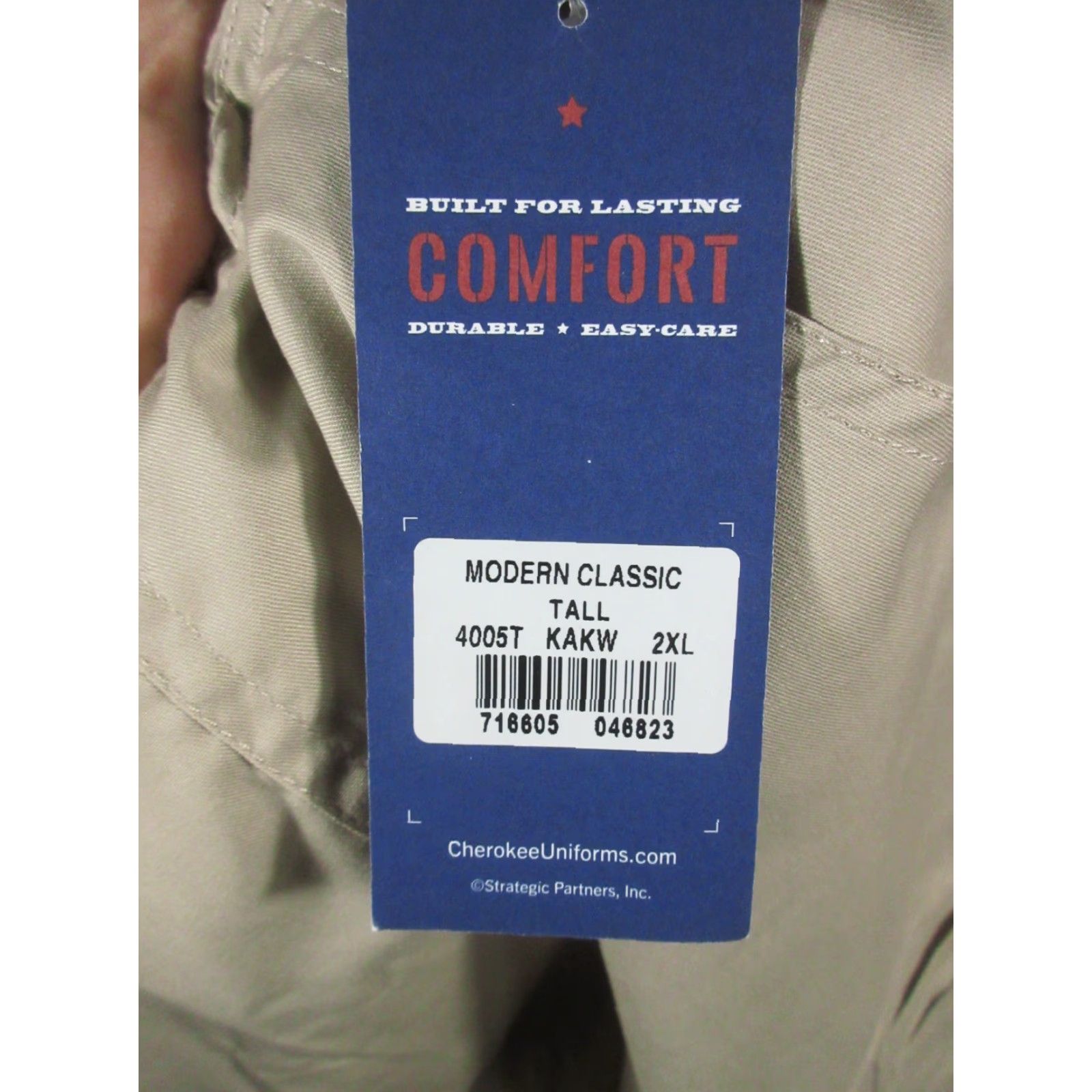 Cherokee Cherokee Scrub Pants Men 2XL Tall Beige Modern Classic NWT NEW Quality Cotton Blend Medical Workwear Size US 39 - 7 Thumbnail