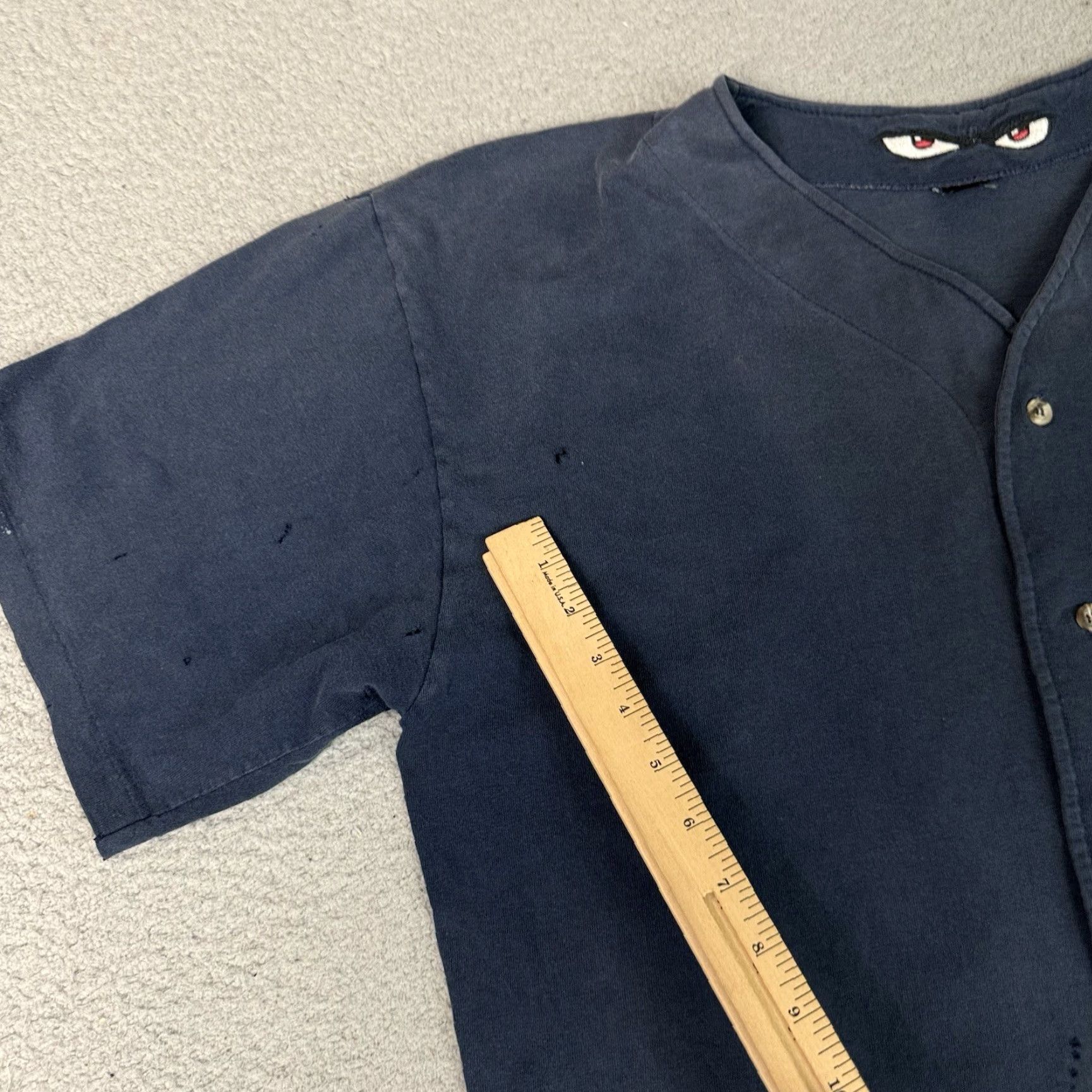 No Fear VINTAGE No Fear Baseball Jersey Shirt Adult XL Blue Button Up Embroidered Logo 90s Mens T-Shirt Short Sleeve Jersey Cotton Size US XL / EU 56 / 4 - 6 Thumbnail