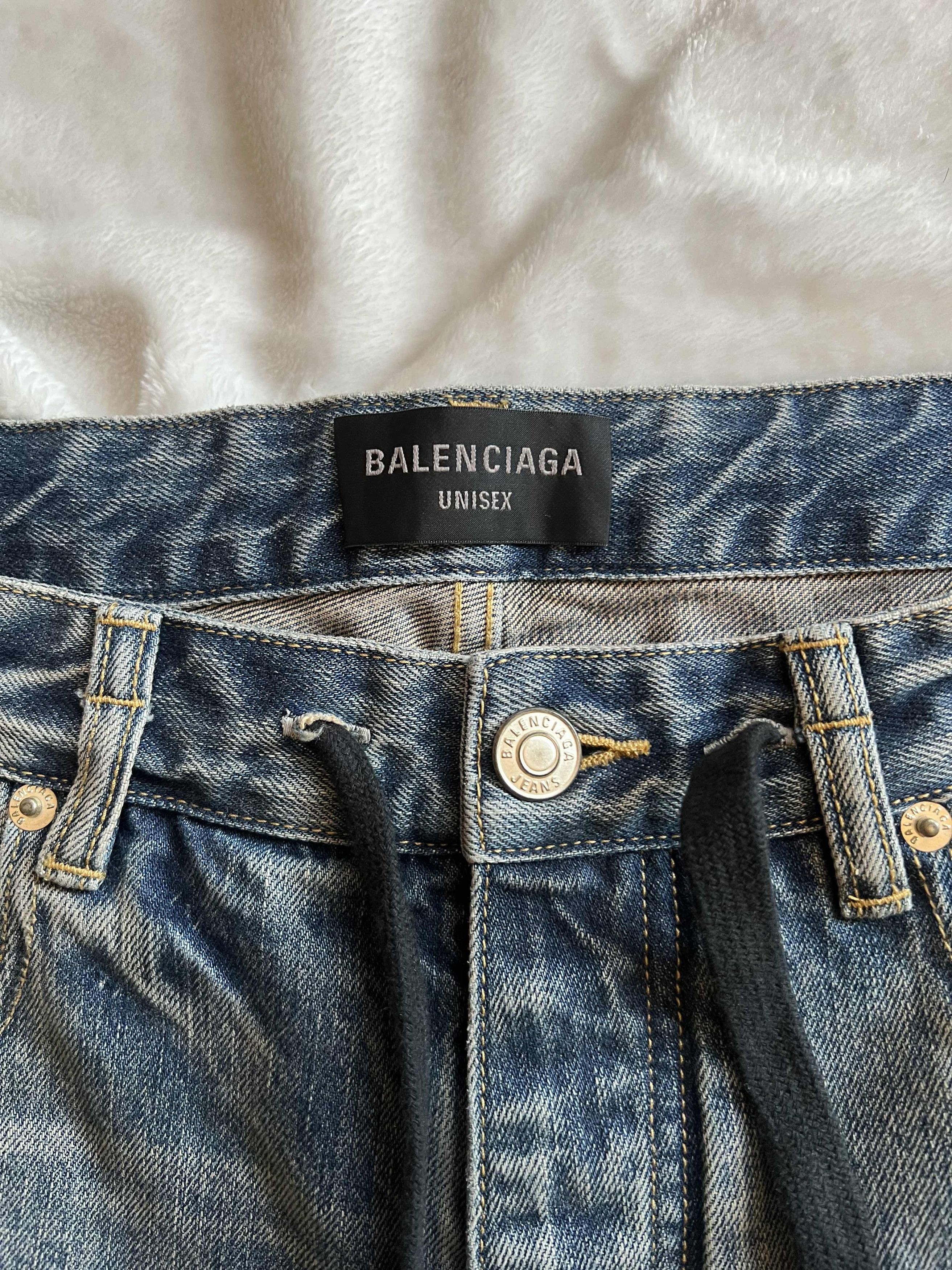 Balenciaga Balenciaga Baggy Drawstring Jeans Size US 34 / EU 50 - 4 Thumbnail