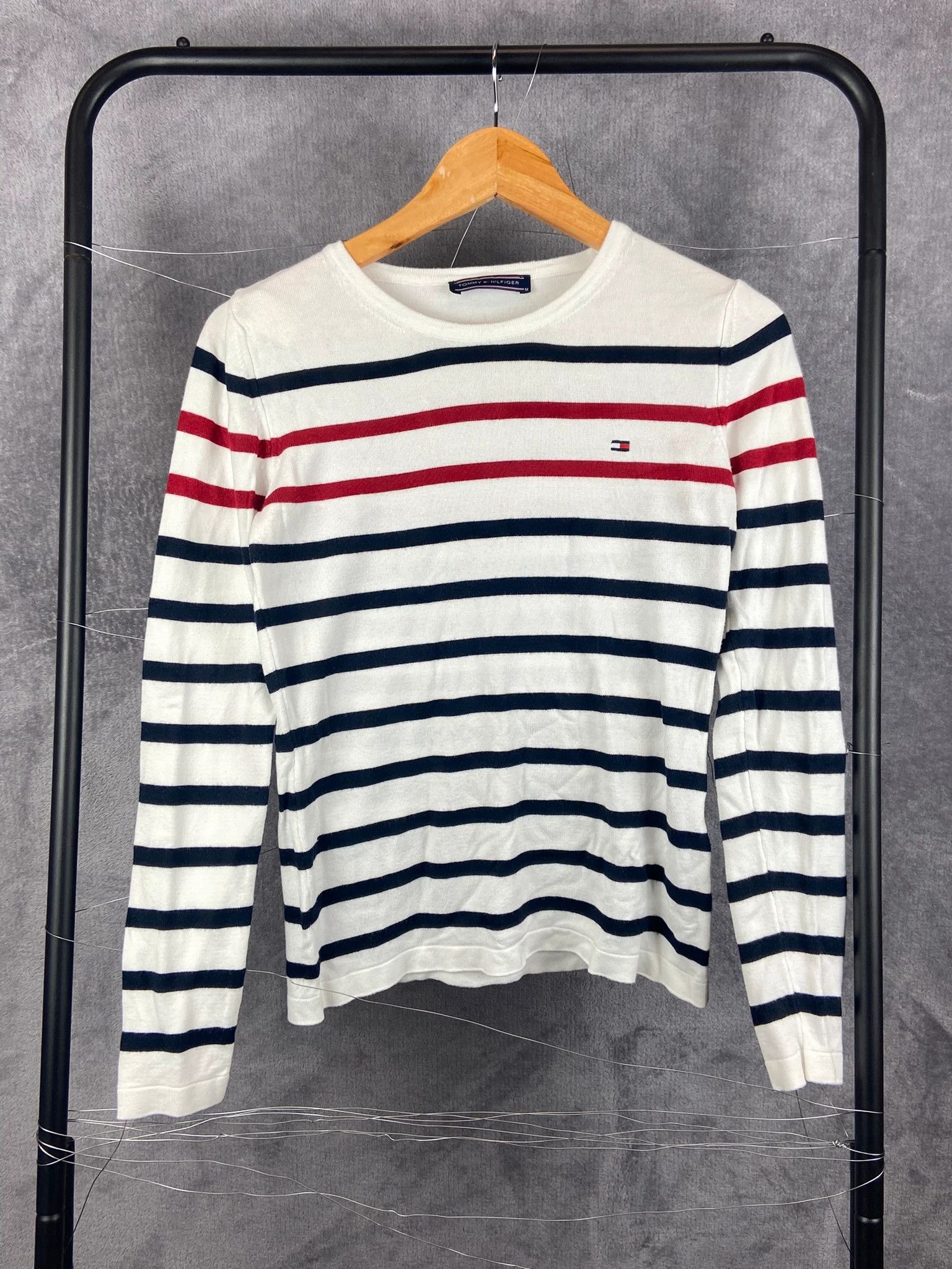 Tommy Hilfiger Tommy Hilfiger Striped Knit Sweater – Nautical, M Size M / US 6-8 / IT 42-44 - 1 Thumbnail