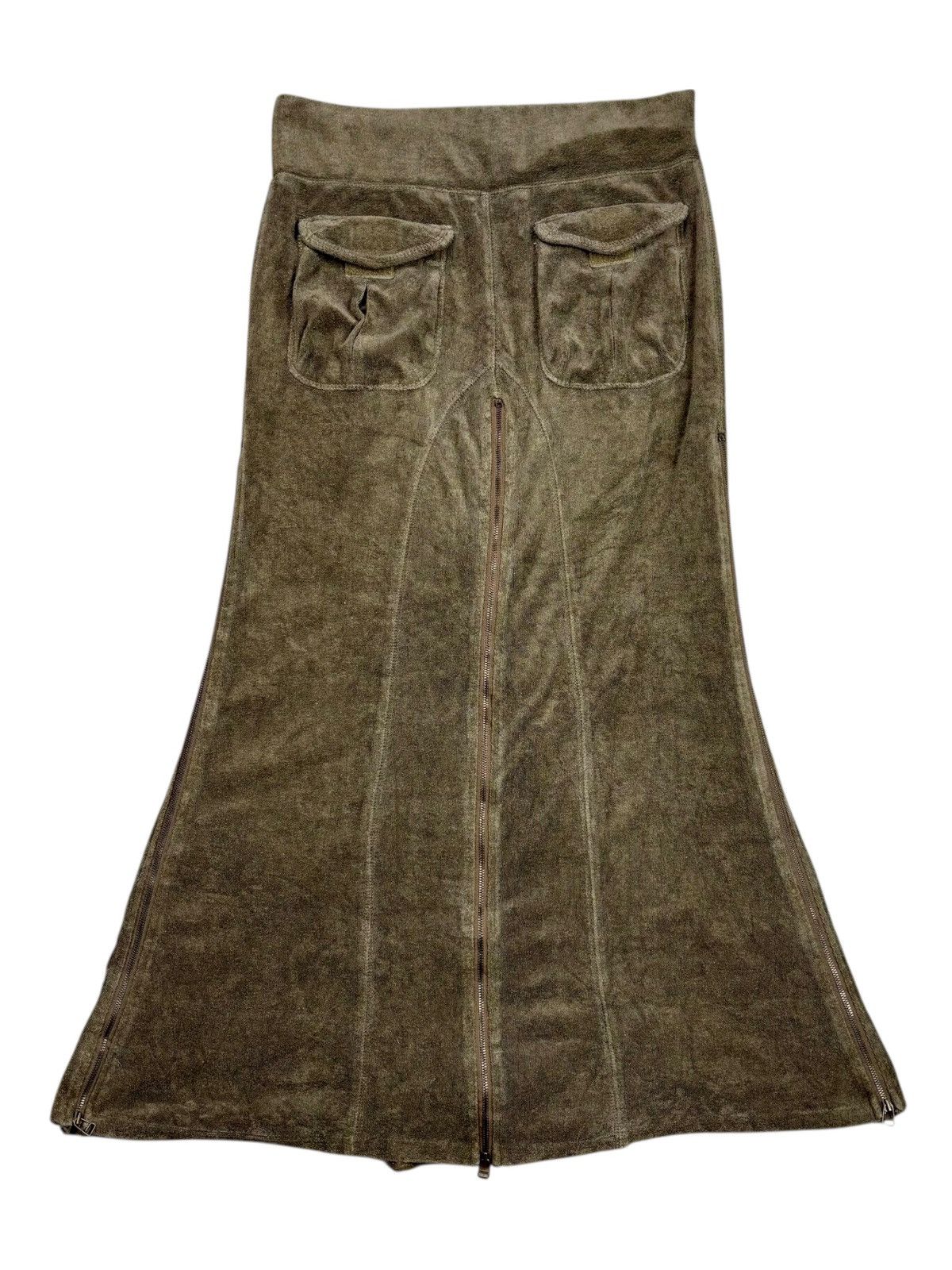 GOA 2000s GOA - Apocalypse Style Velvet Skirt Size 29" - 2 Thumbnail