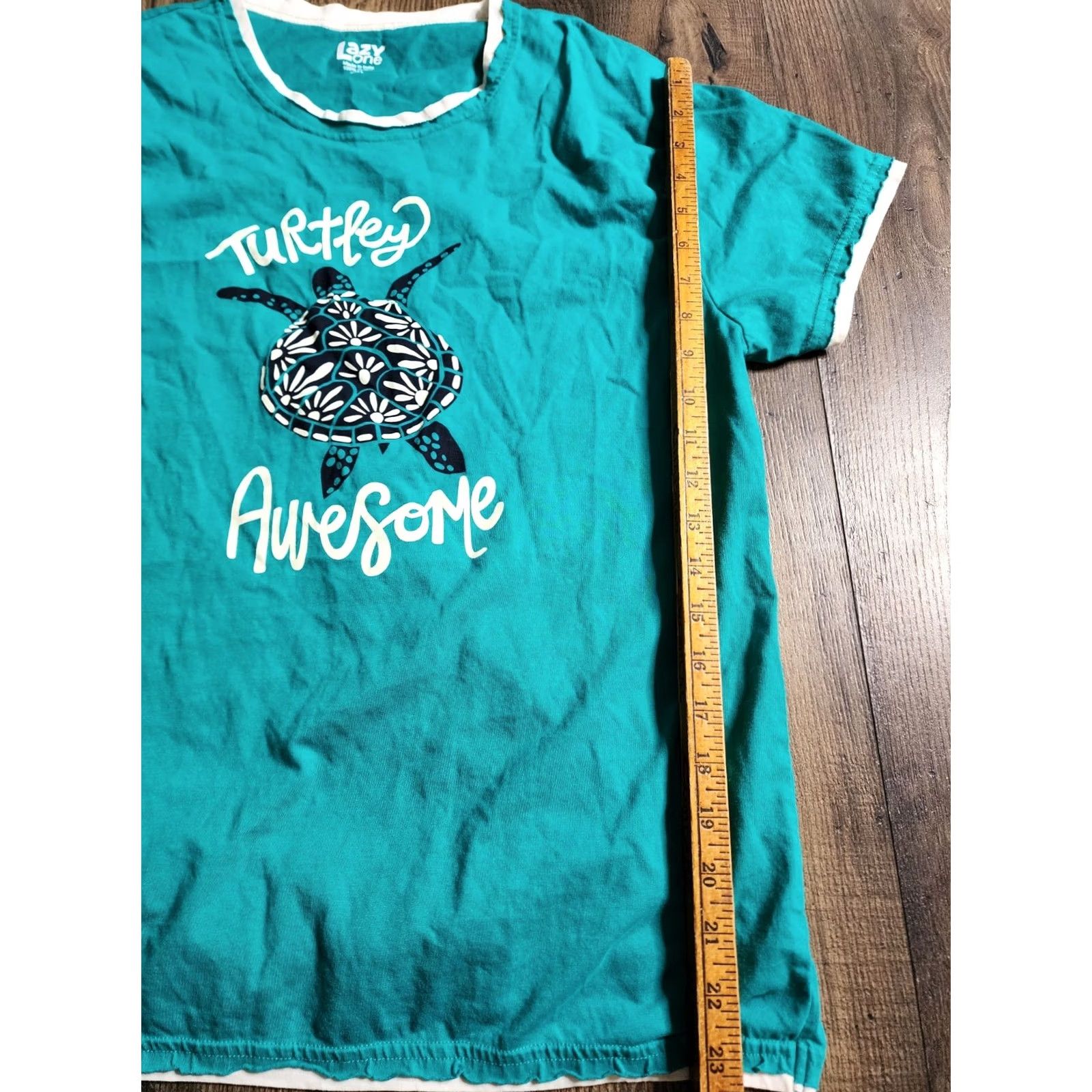 Vintage Womens T-Shirt Beach Sea Turtle Lazy One T-Shirt Green L Size L / US 10 / IT 46 - 3 Thumbnail