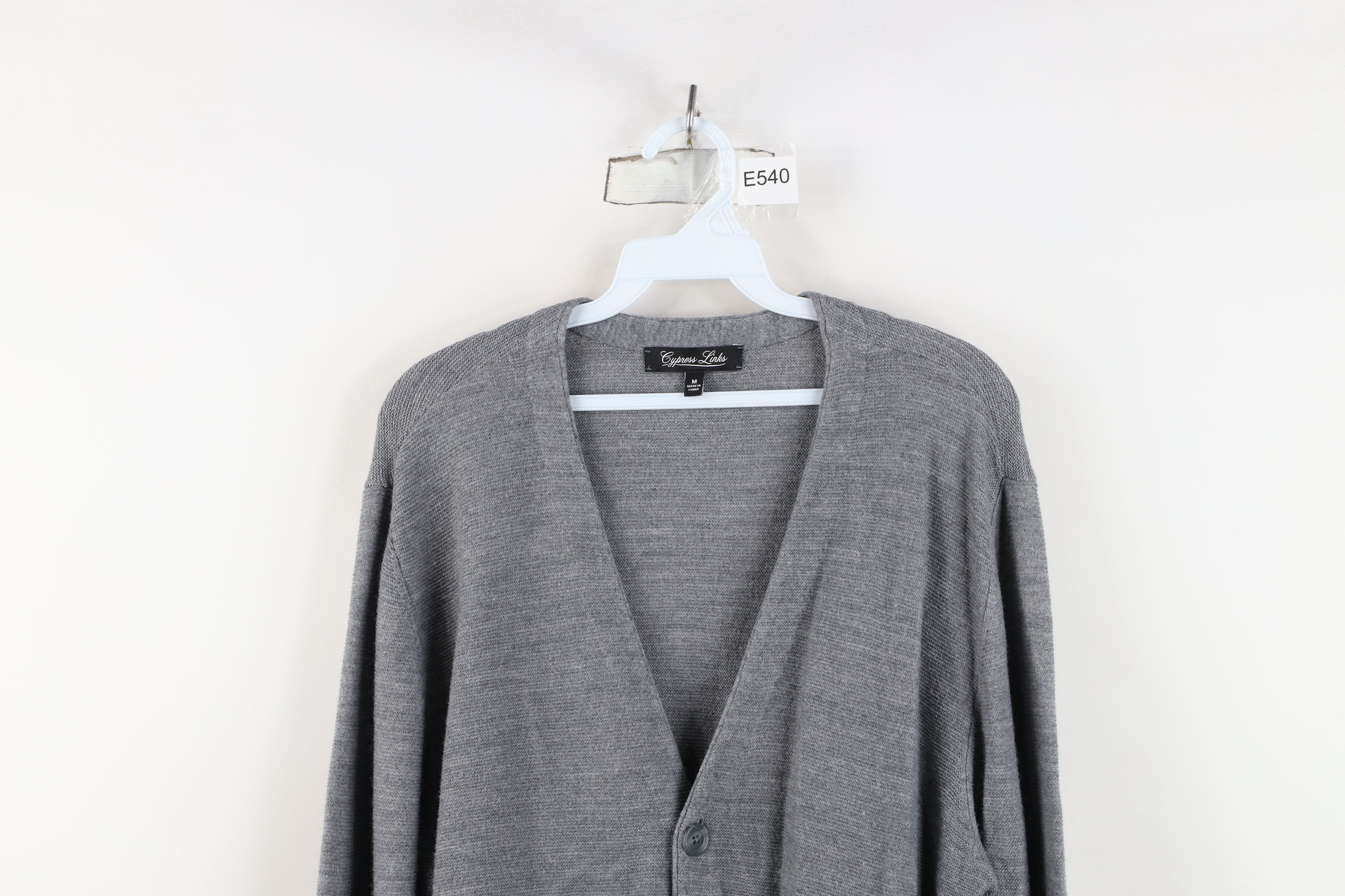 Vintage Vintage 90s Streetwear Button Cardigan Sweater Gray Acrylic Size US M / EU 48-50 / 2 - 2 Thumbnail