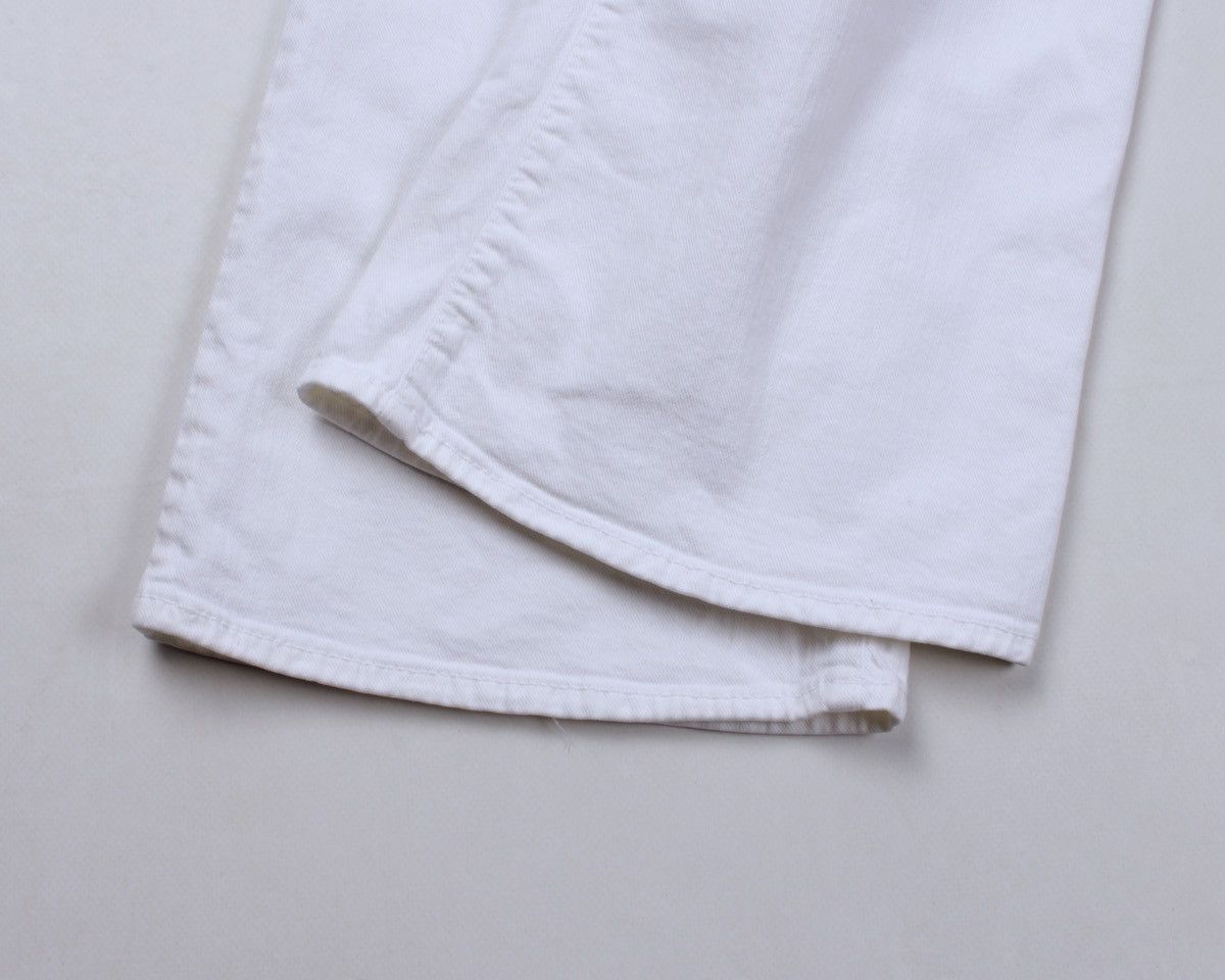 Miss Sixty × Vintage MISS SIXTY Y2K Vintage Wide Leg Rhinestone White Denim Jeans Size 32" / US 10 / IT 46 - 8 Thumbnail