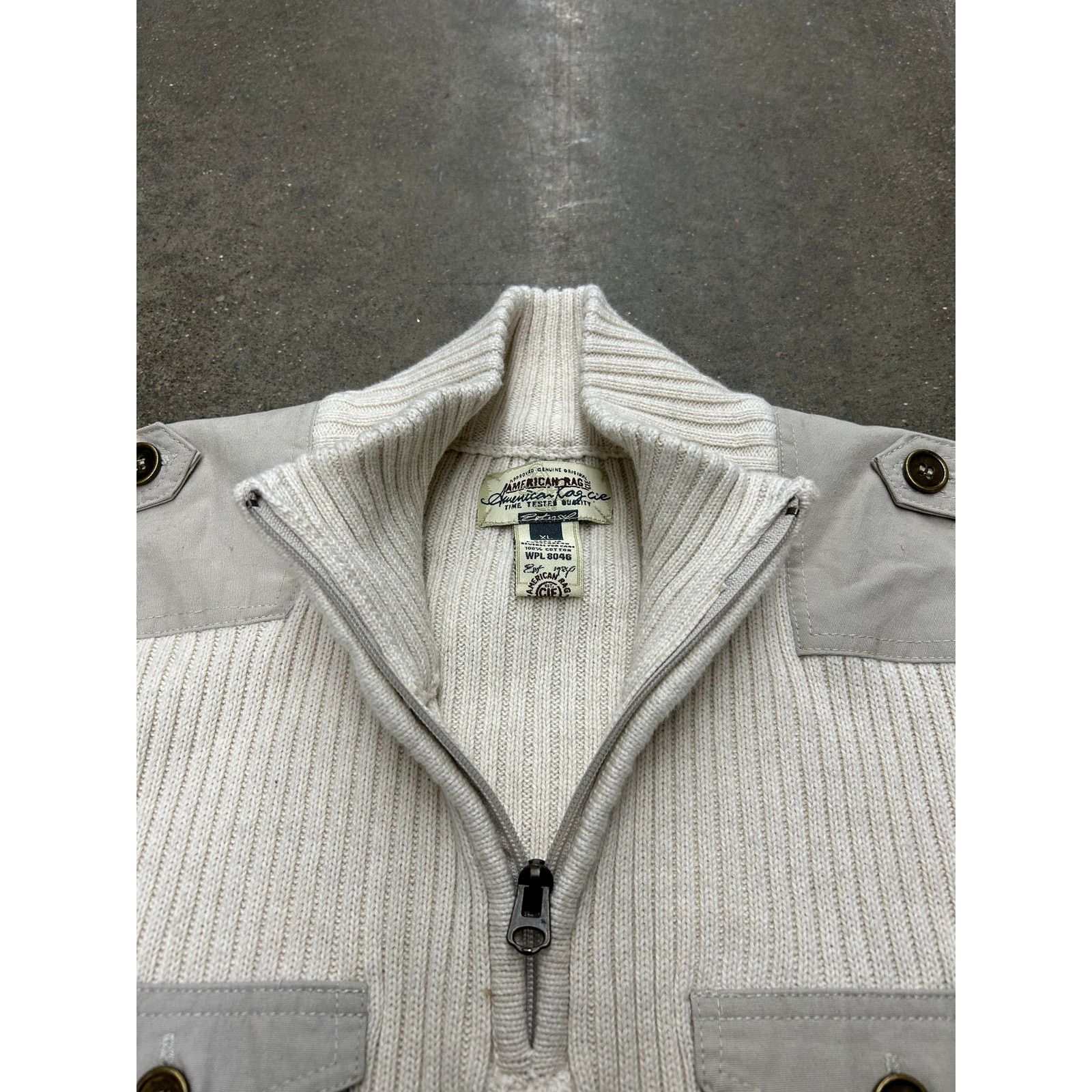 American Rag Vintage American Rag Qtr. Zip Cargo Sweater Size US XL / EU 56 / 4 - 3 Thumbnail
