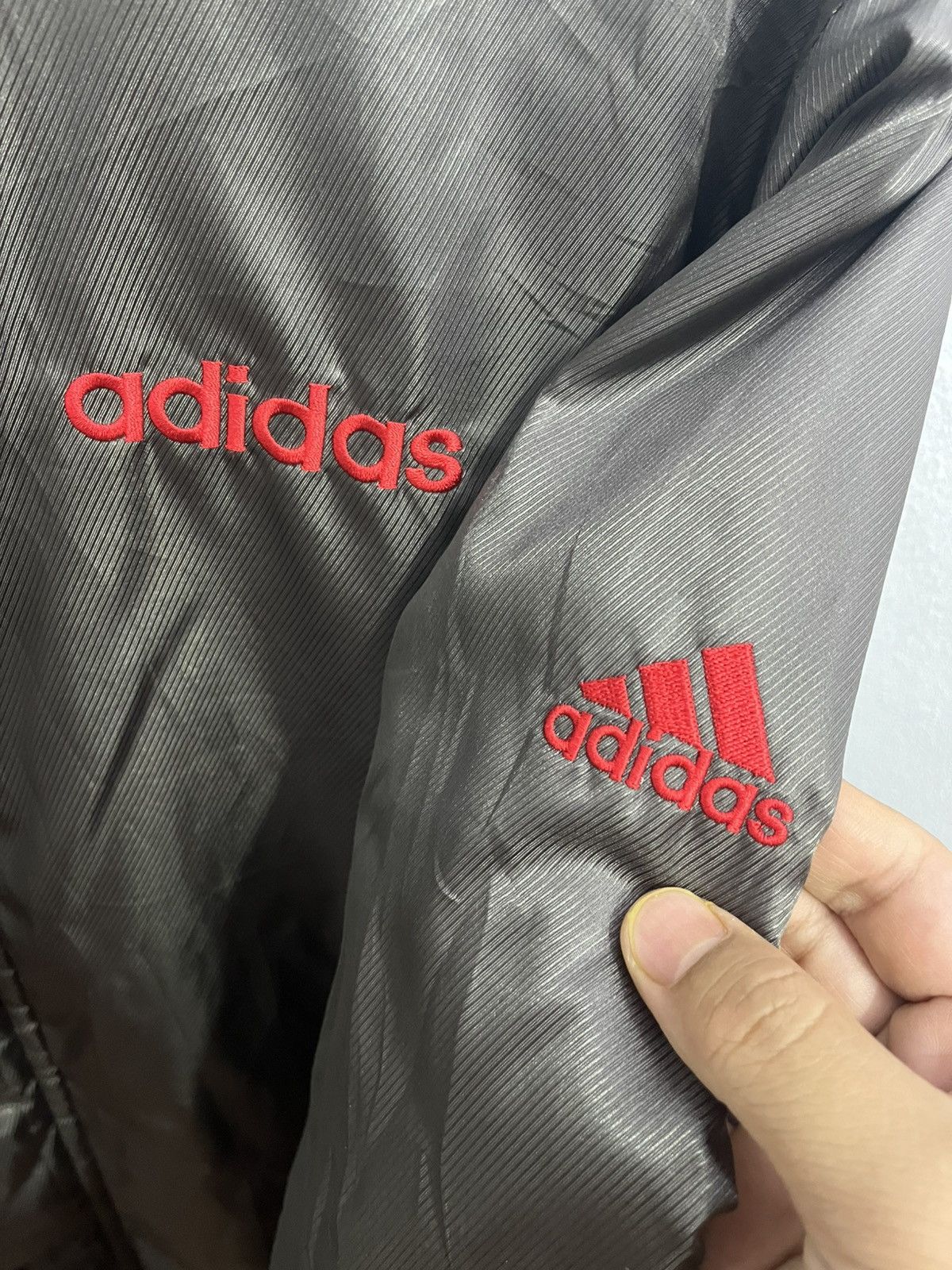 Adidas Vintage Y2K Adidas Sherpa Lined Hooded Parka Coat Size US L / EU 52-54 / 3 - 4 Thumbnail