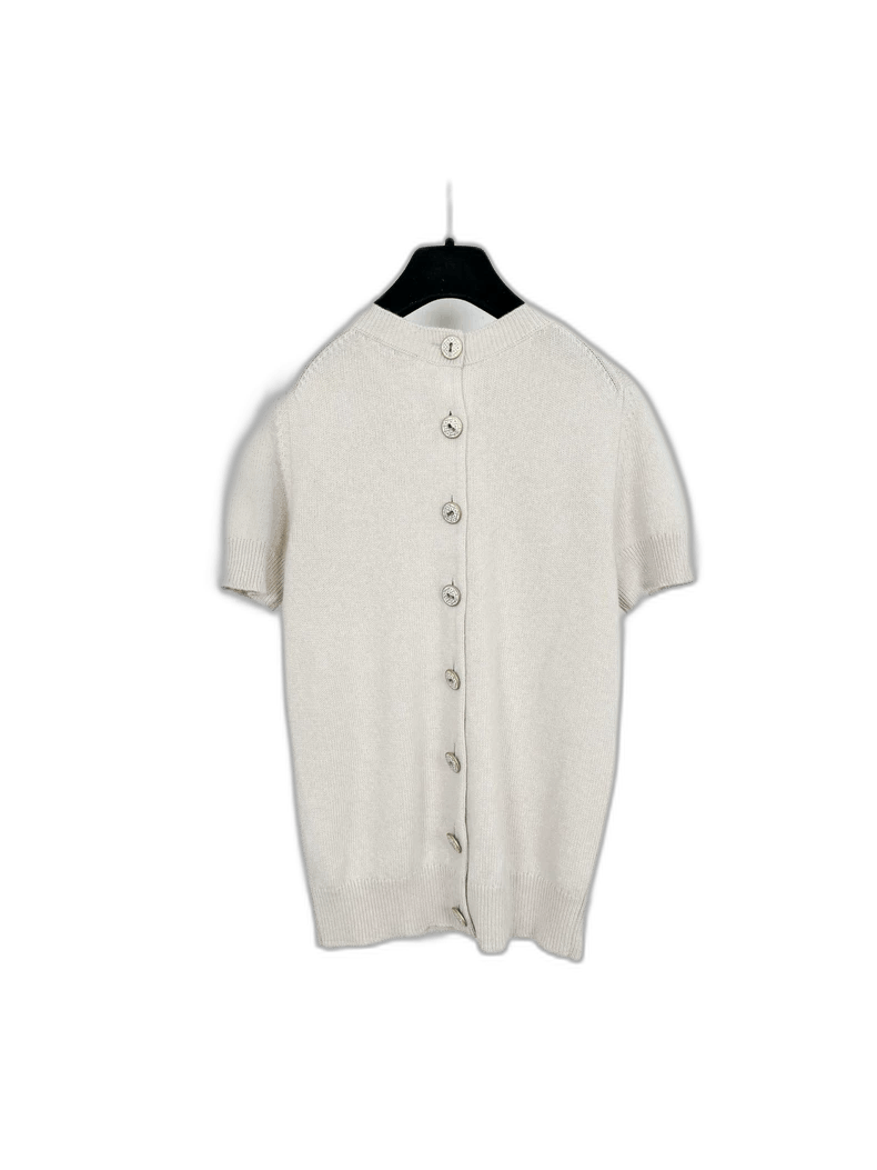 Chanel Chanel Cashmere Knitted Short Sleeve Sweater Size S / US 4 / IT 40 - 1 Thumbnail